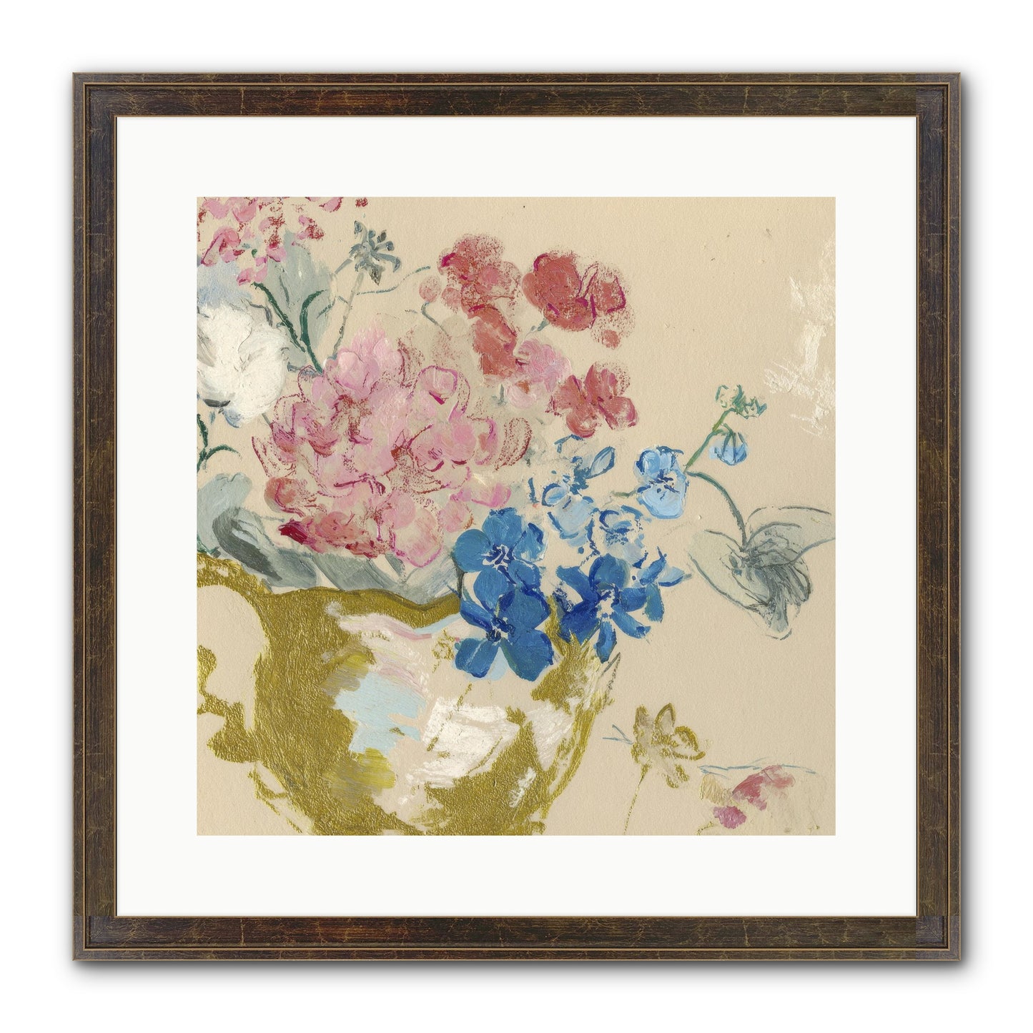 When Flora Told Her Story Framed Print - Slimwoods Black/Gold 16x16