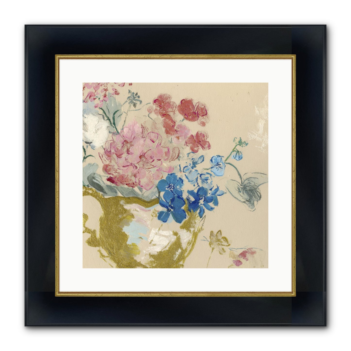 When Flora Told Her Story Framed Print - Wide Black w/Gold 16x16