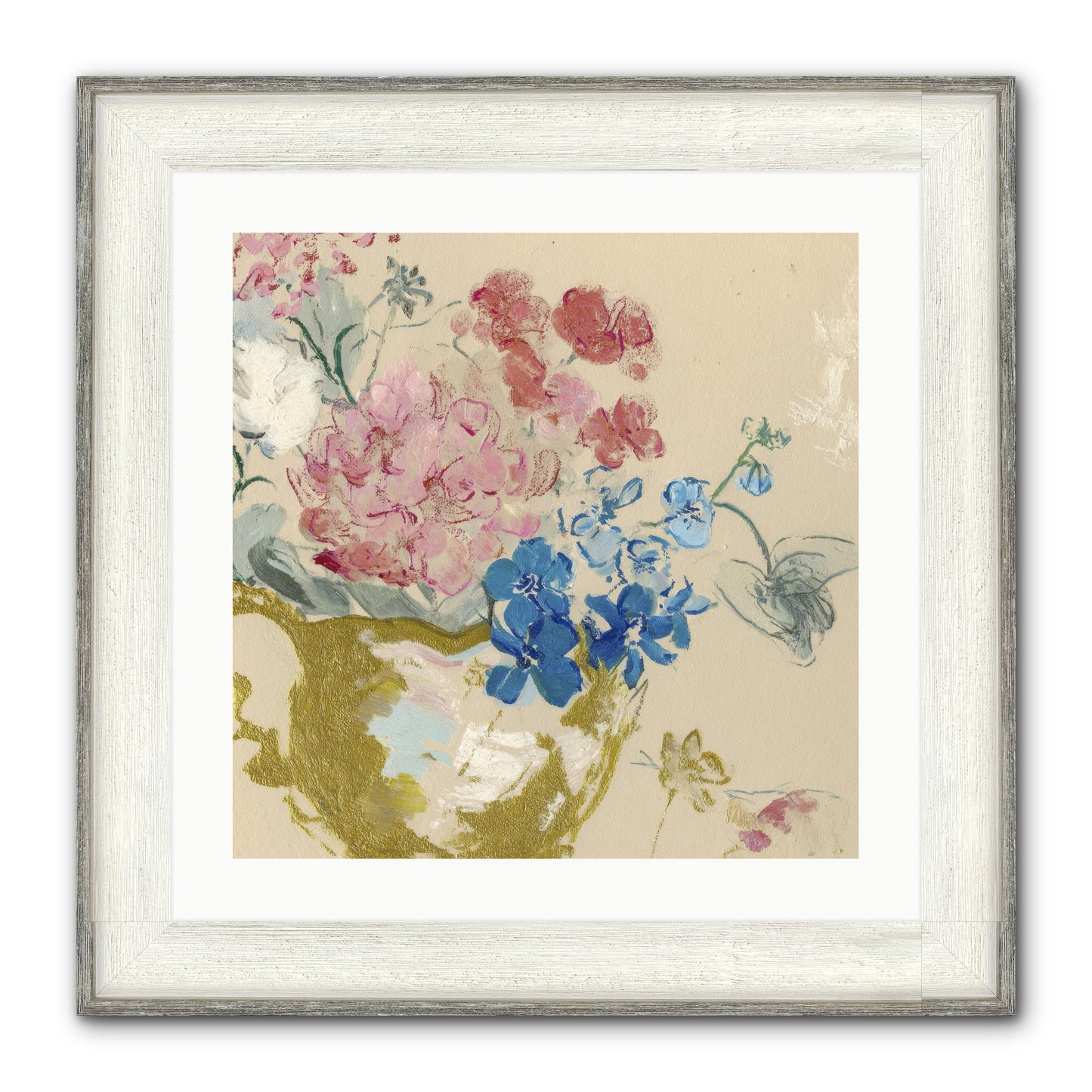 When Flora Told Her Story Framed Print - Driftwood White 20x20