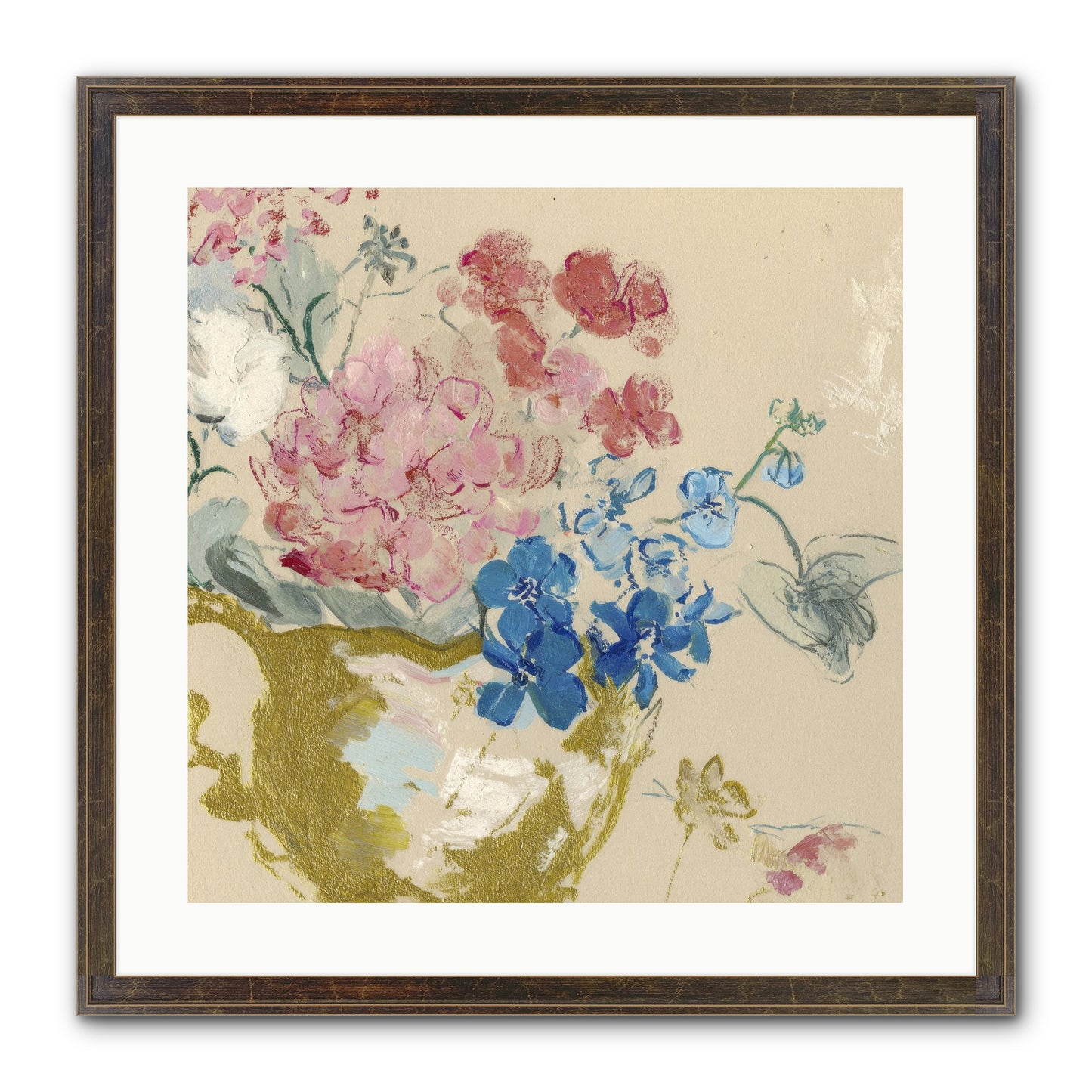 When Flora Told Her Story Framed Print - Slimwoods Black/Gold 20x20