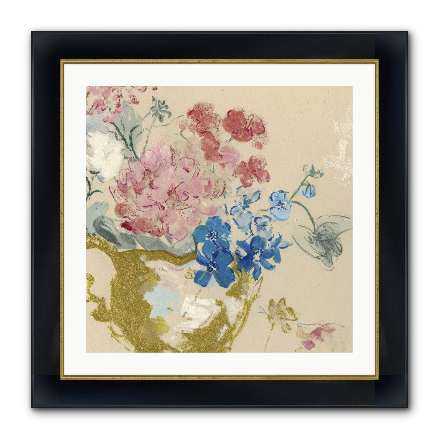 When Flora Told Her Story Framed Print - Wide Black w/Gold 24x24