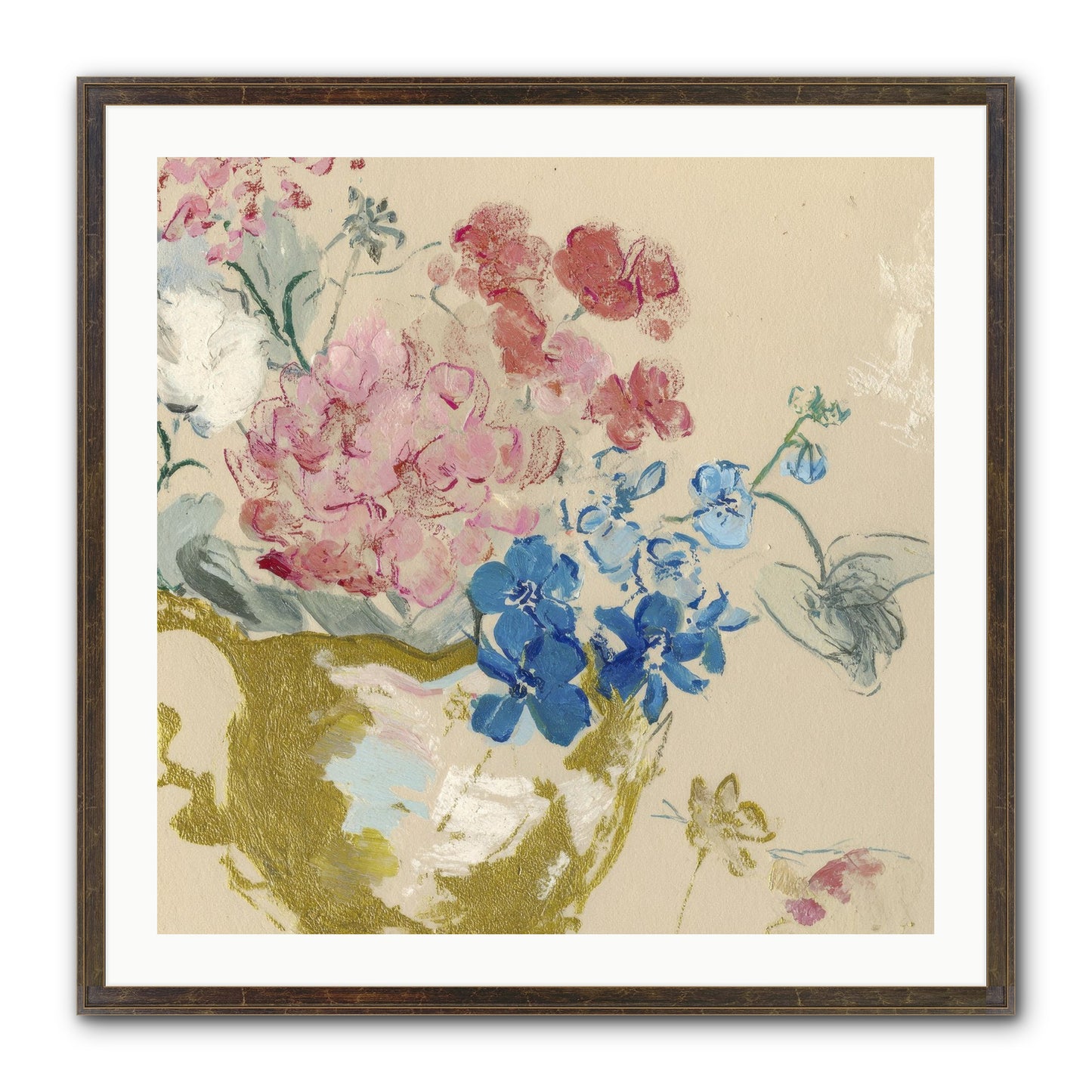 When Flora Told Her Story Framed Print - Slimwoods Black/Gold 30x30