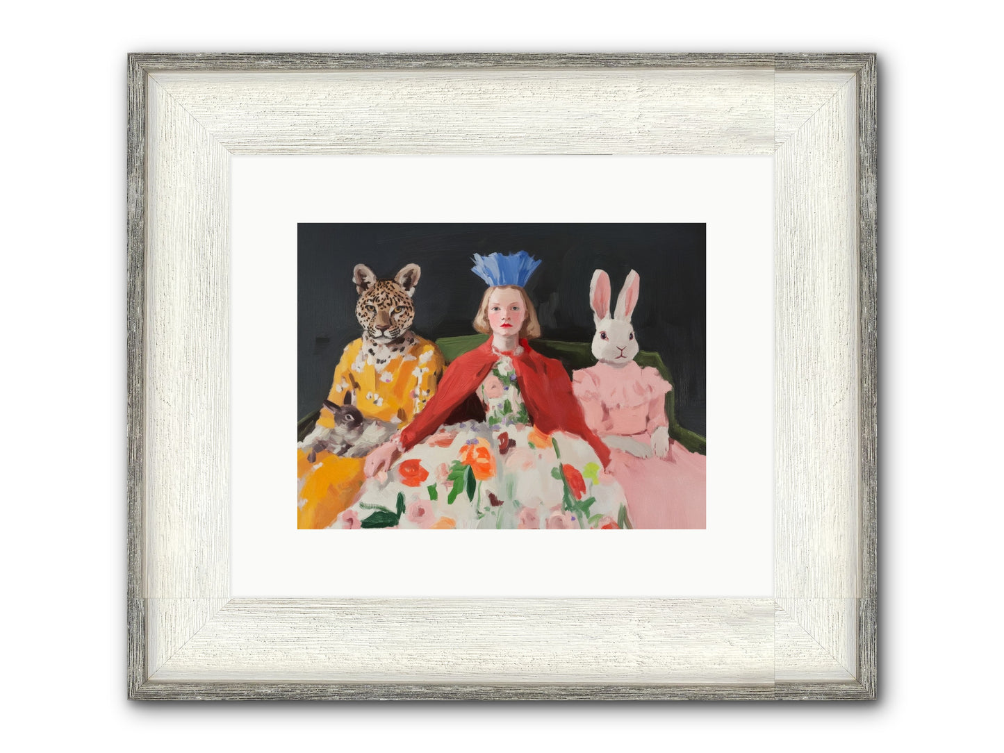 When Flowers Danced Framed Print - Driftwood White 12x9