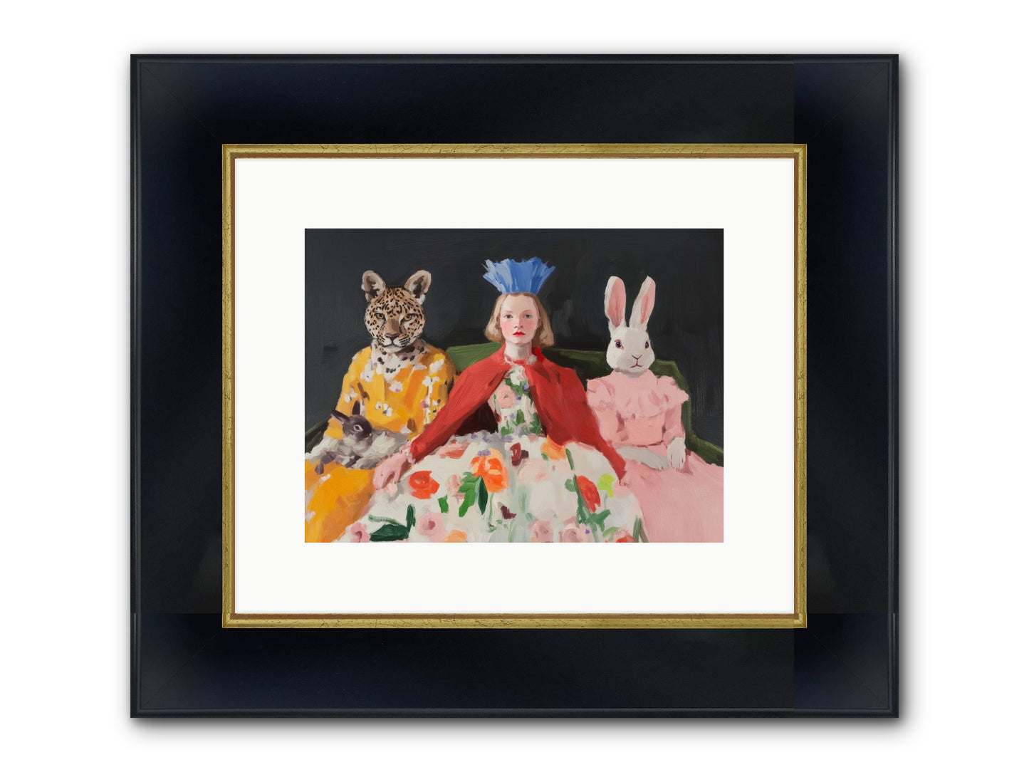 When Flowers Danced Framed Print - Wide Black w/Gold 12x9
