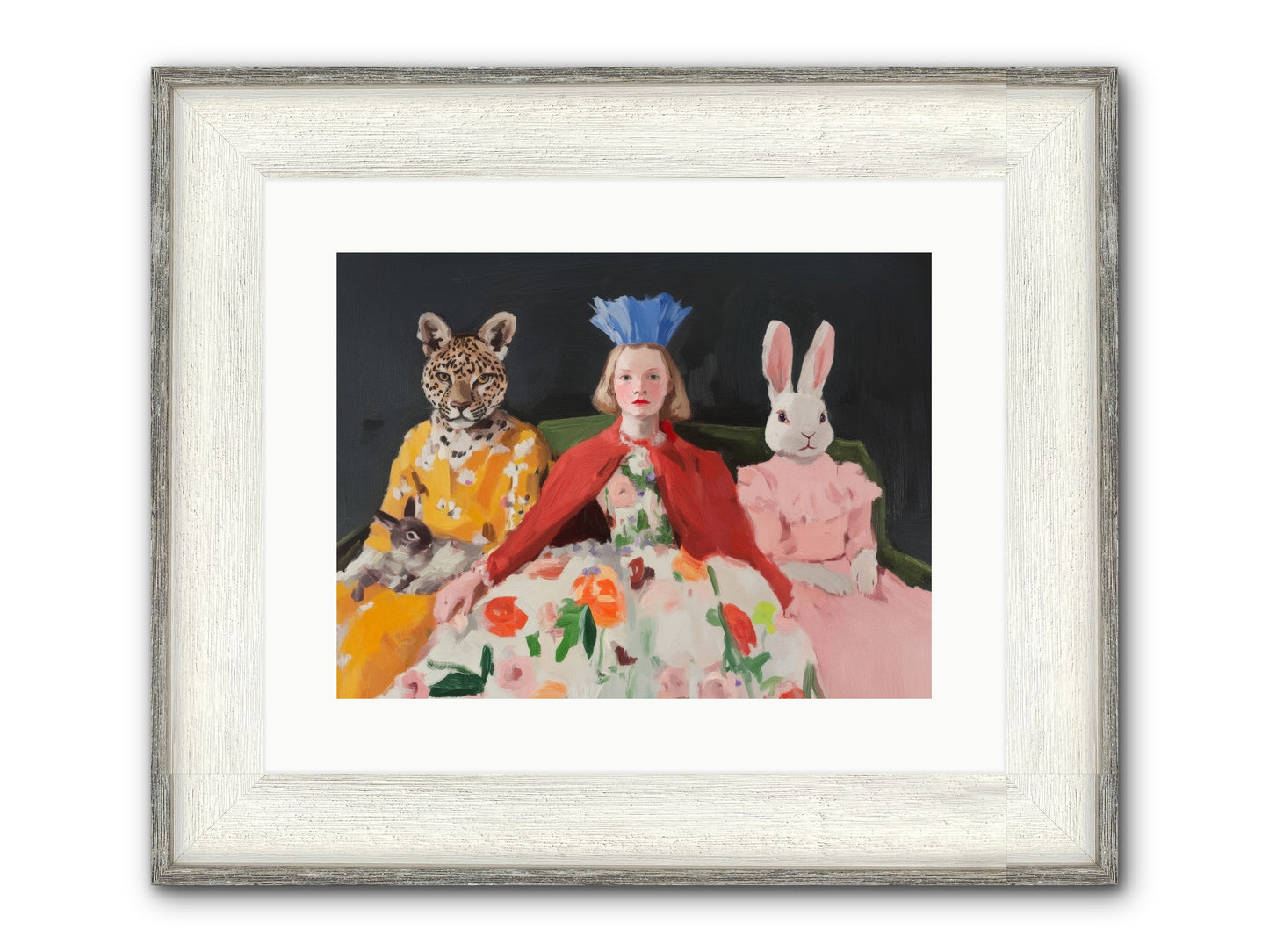 When Flowers Danced Framed Print - Driftwood White 16x12