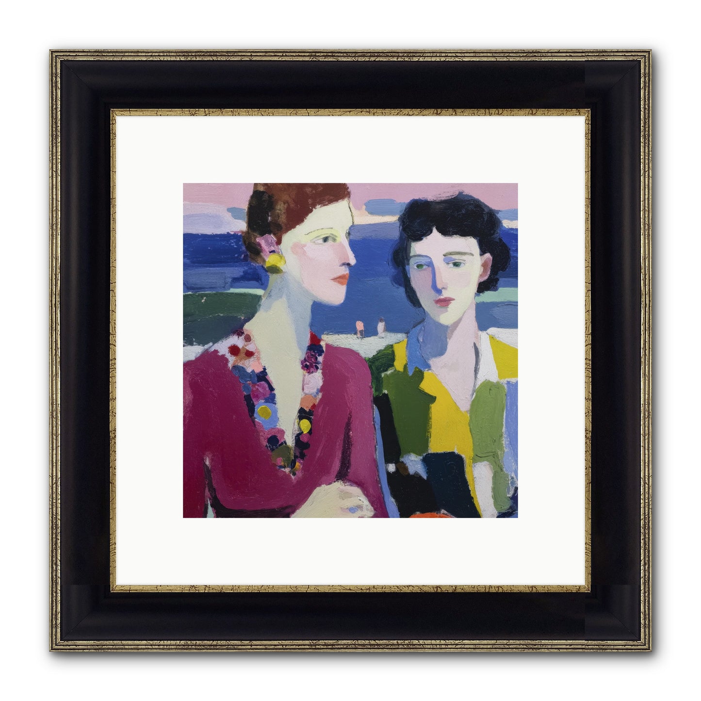 When Friendship Bloomed Framed Print - Black & Gold 10x10
