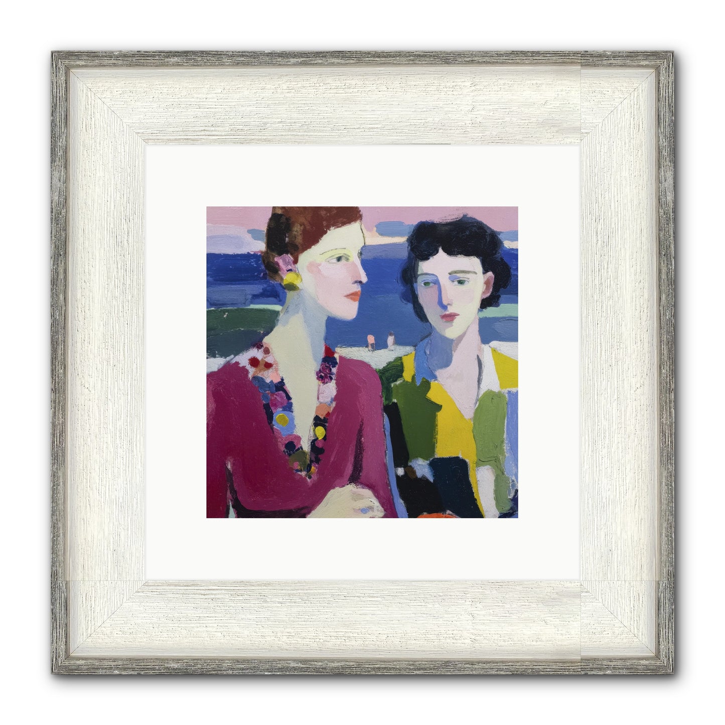 When Friendship Bloomed Framed Print - Driftwood White 10x10