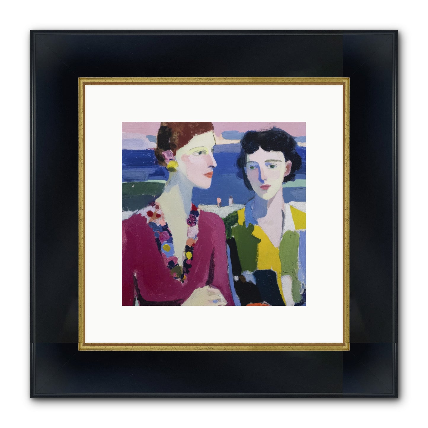 When Friendship Bloomed Framed Print - Wide Black w/Gold 10x10