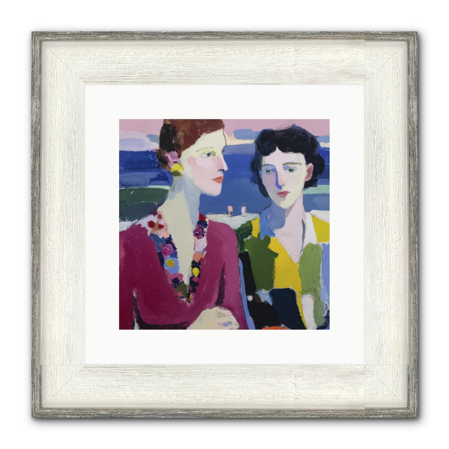When Friendship Bloomed Framed Print - Driftwood White 12x12
