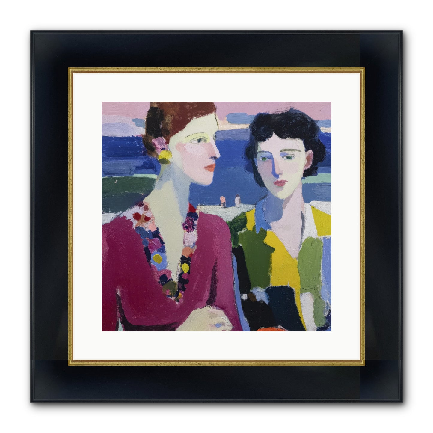 When Friendship Bloomed Framed Print - Wide Black w/Gold 16x16