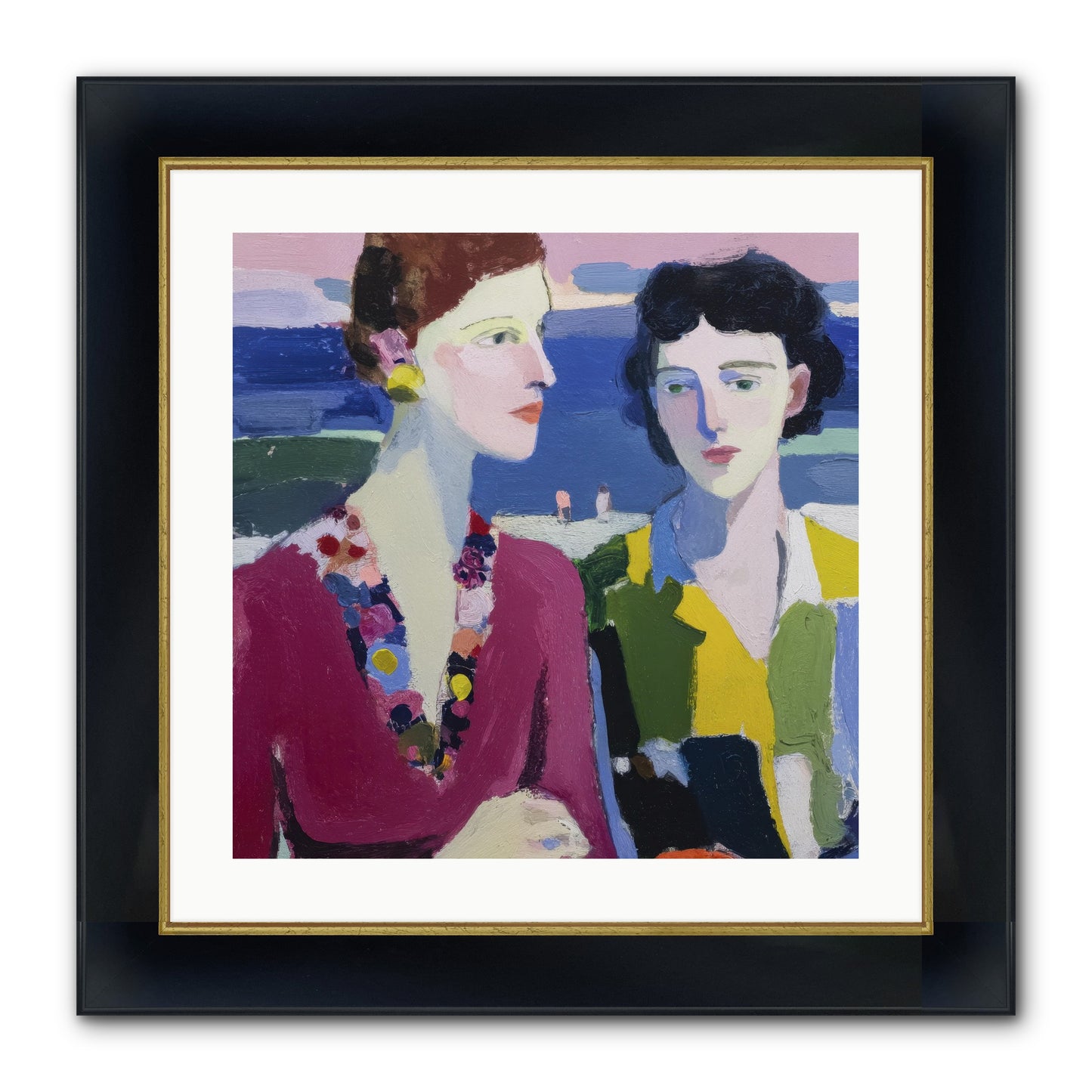 When Friendship Bloomed Framed Print - Wide Black w/Gold 20x20