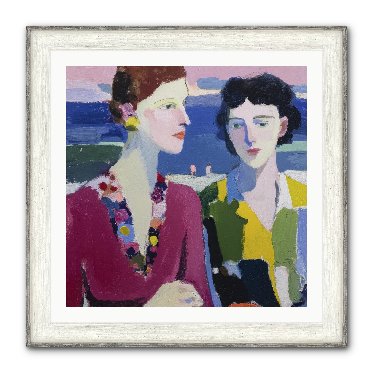 When Friendship Bloomed Framed Print - Driftwood White 30x30