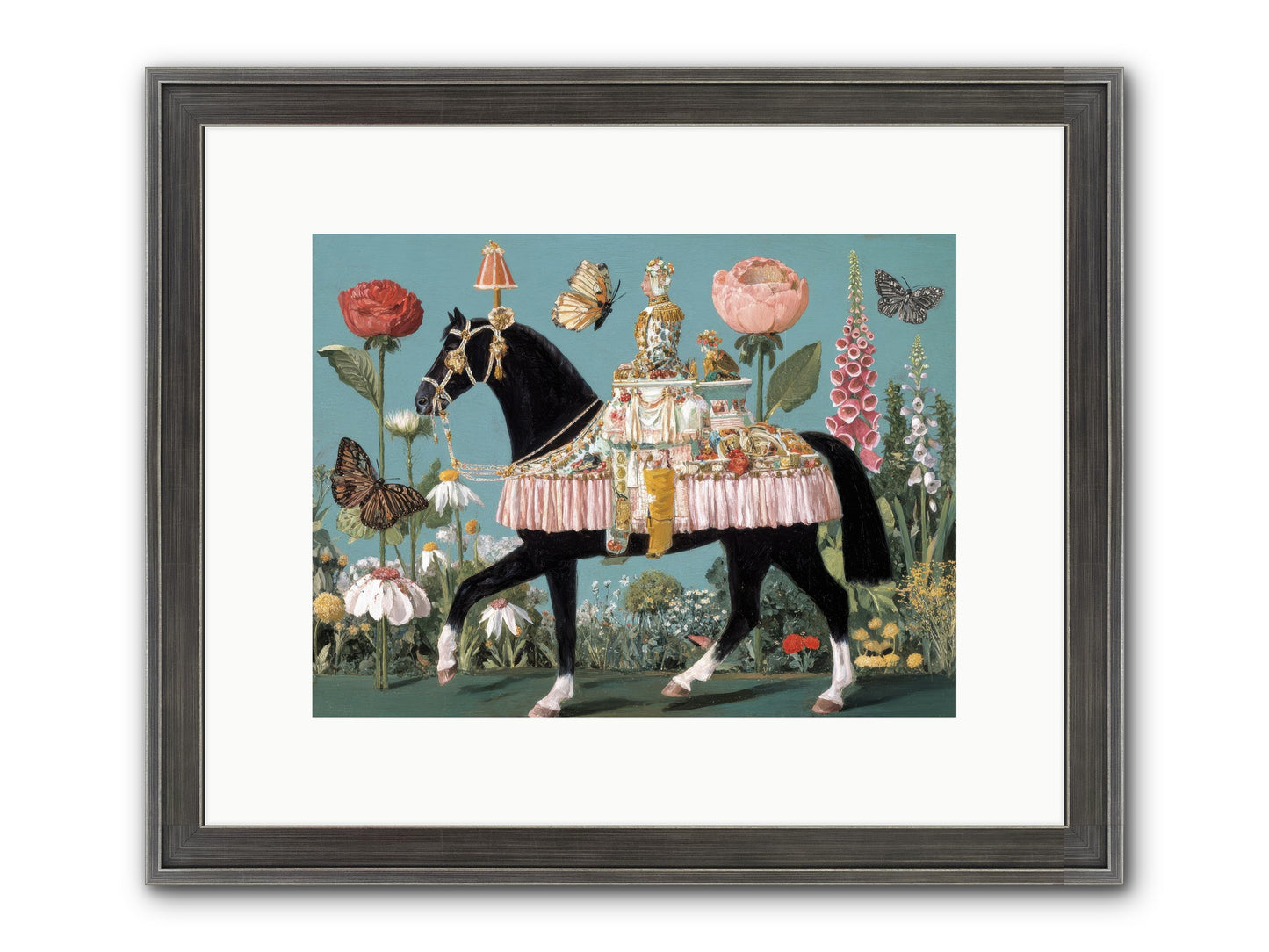 When Hearts Touch Silver Framed Print - Slimwoods Black/Silver 12x9