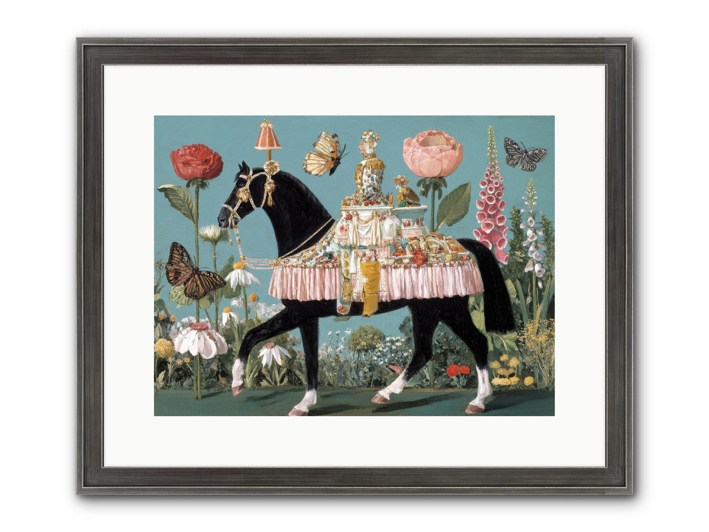 When Hearts Touch Silver Framed Print - Slimwoods Black/Silver 16x12