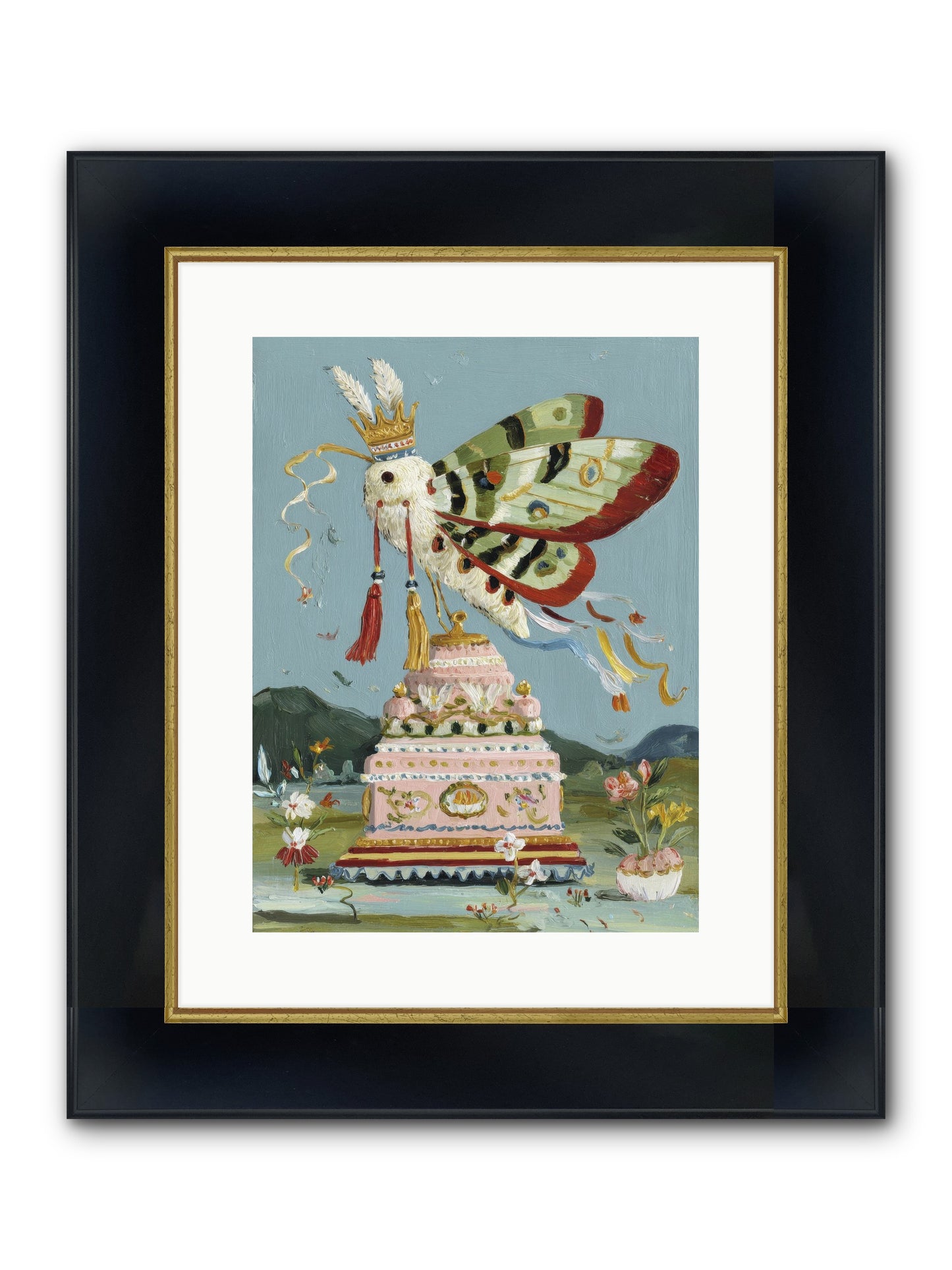 When Joy Came To Visit Framed Print - Wide Black w/Gold 12x16