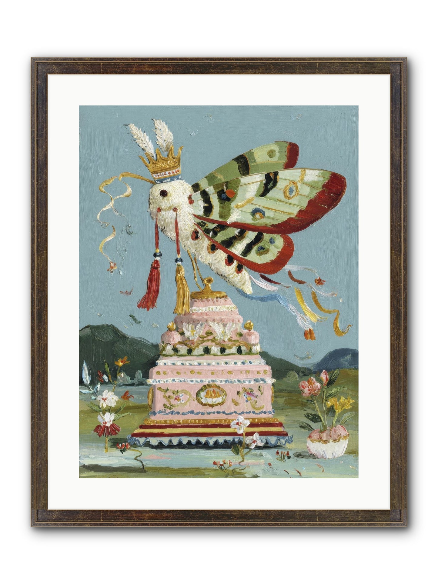 When Joy Came To Visit Framed Print - Slimwoods Black/Gold 18x24