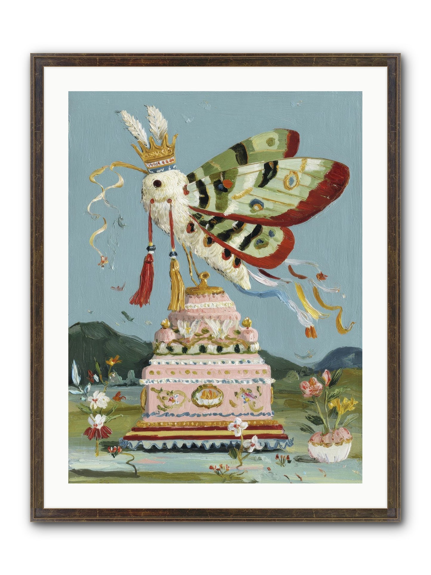 When Joy Came To Visit Framed Print - Slimwoods Black/Gold 24x32