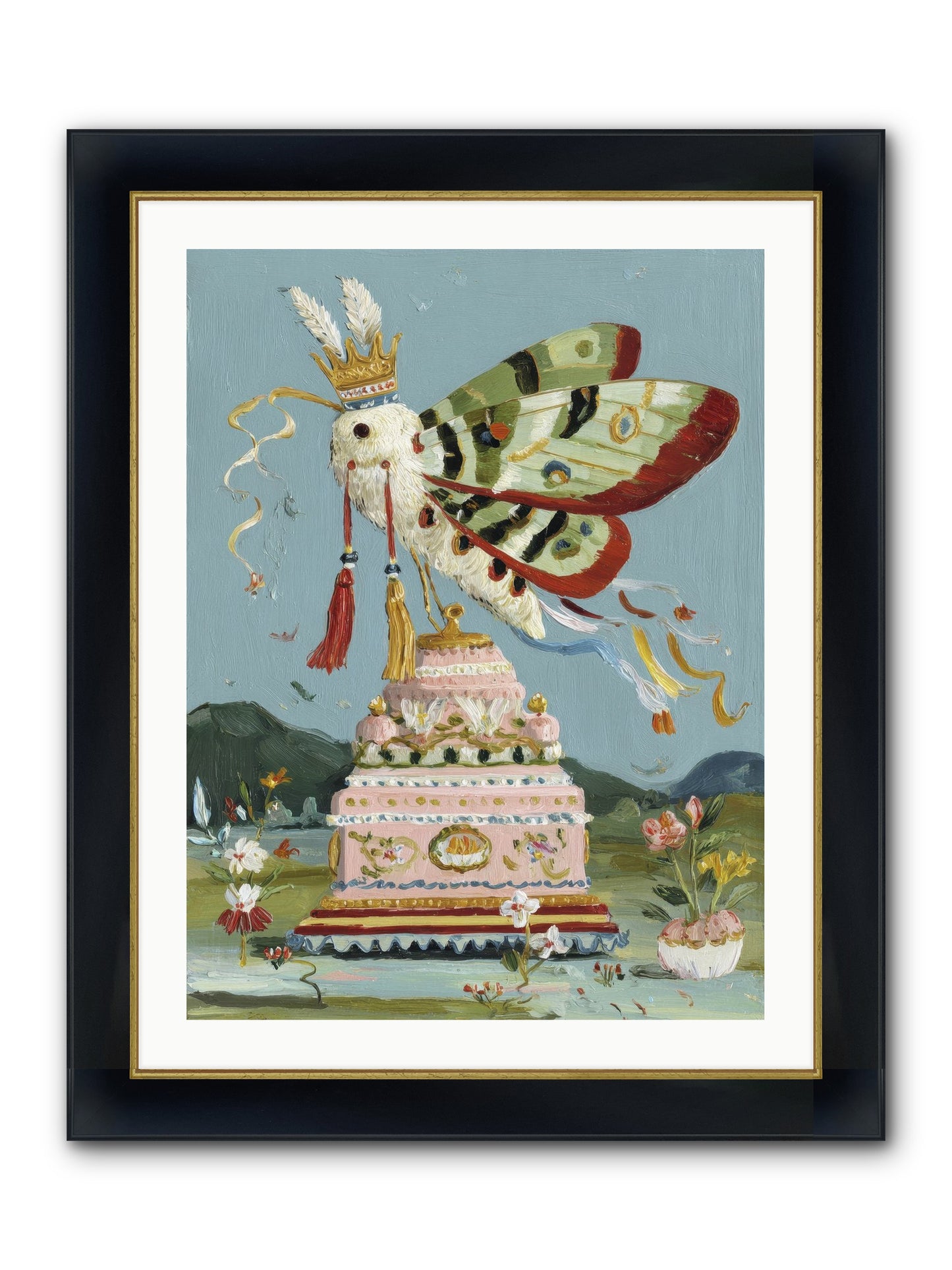 When Joy Came To Visit Framed Print - Wide Black w/Gold 24x32