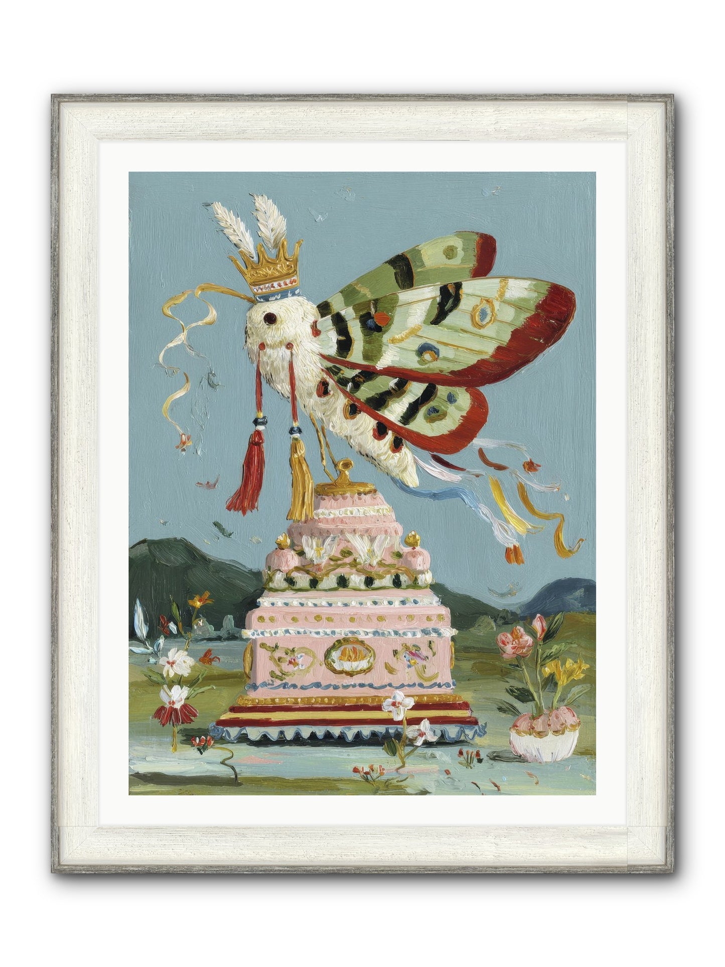 When Joy Came To Visit Framed Print - Driftwood White 30x40