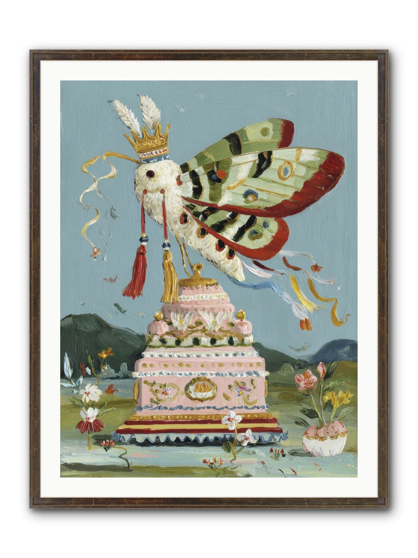 When Joy Came To Visit Framed Print - Slimwoods Black/Gold 30x40