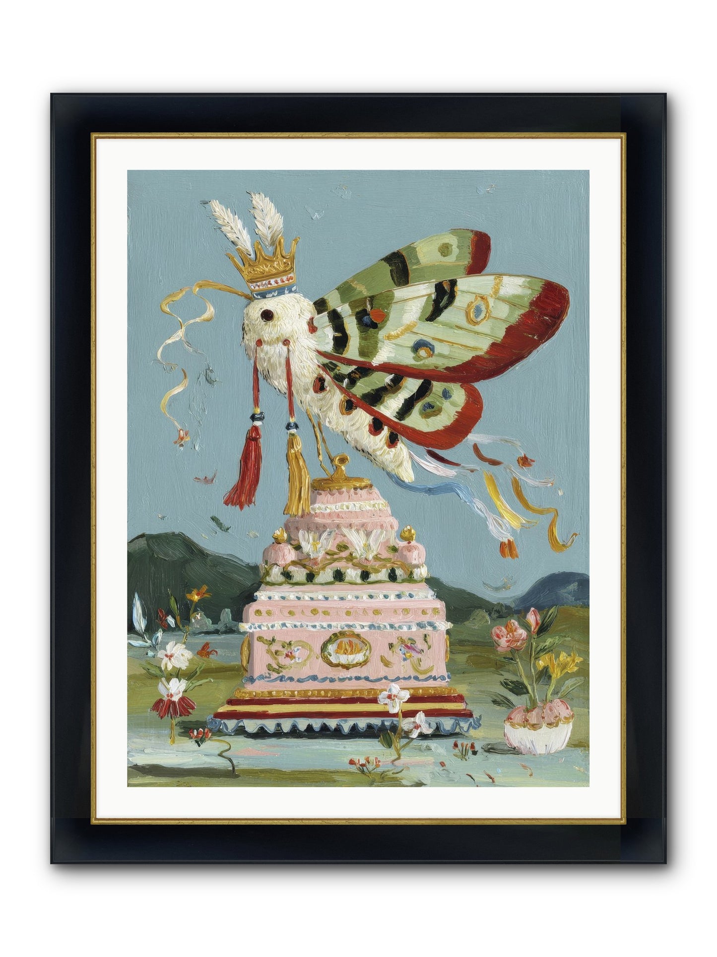 When Joy Came To Visit Framed Print - Wide Black w/Gold 30x40