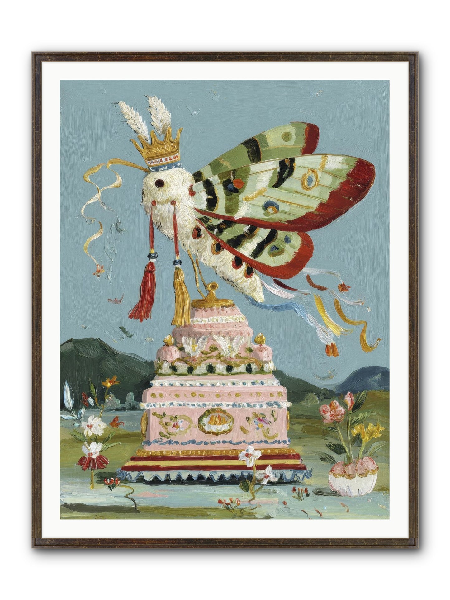 When Joy Came To Visit Framed Print - Slimwoods Black/Gold 36x48