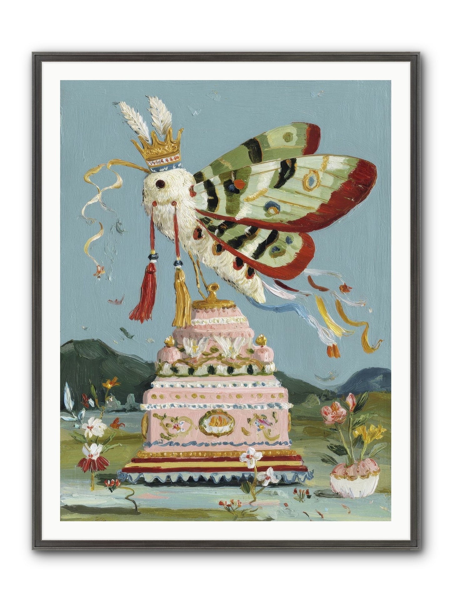 When Joy Came To Visit Framed Print - Slimwoods Black/Silver 36x48