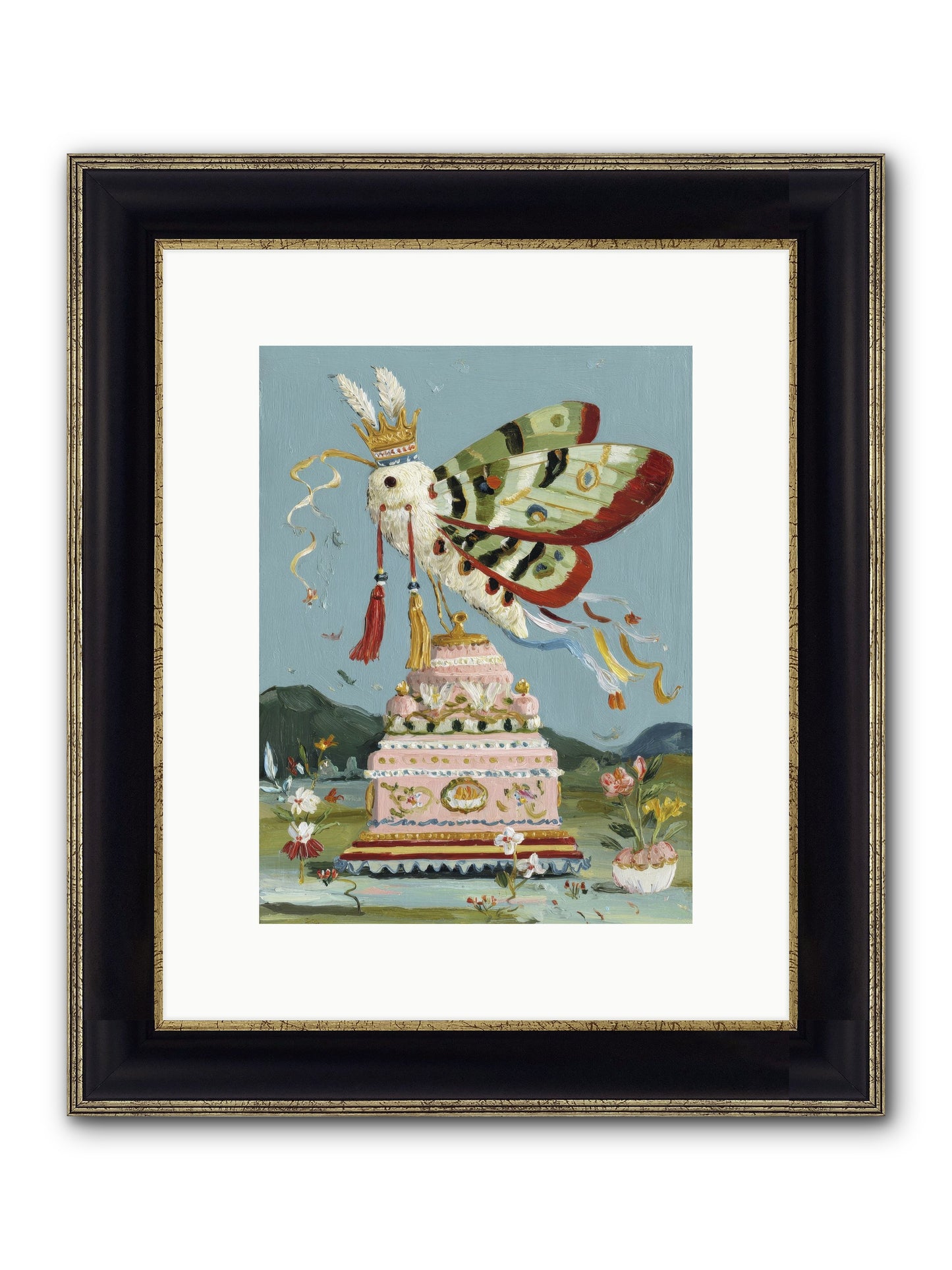 When Joy Came To Visit Framed Print - Black & Gold 9x12