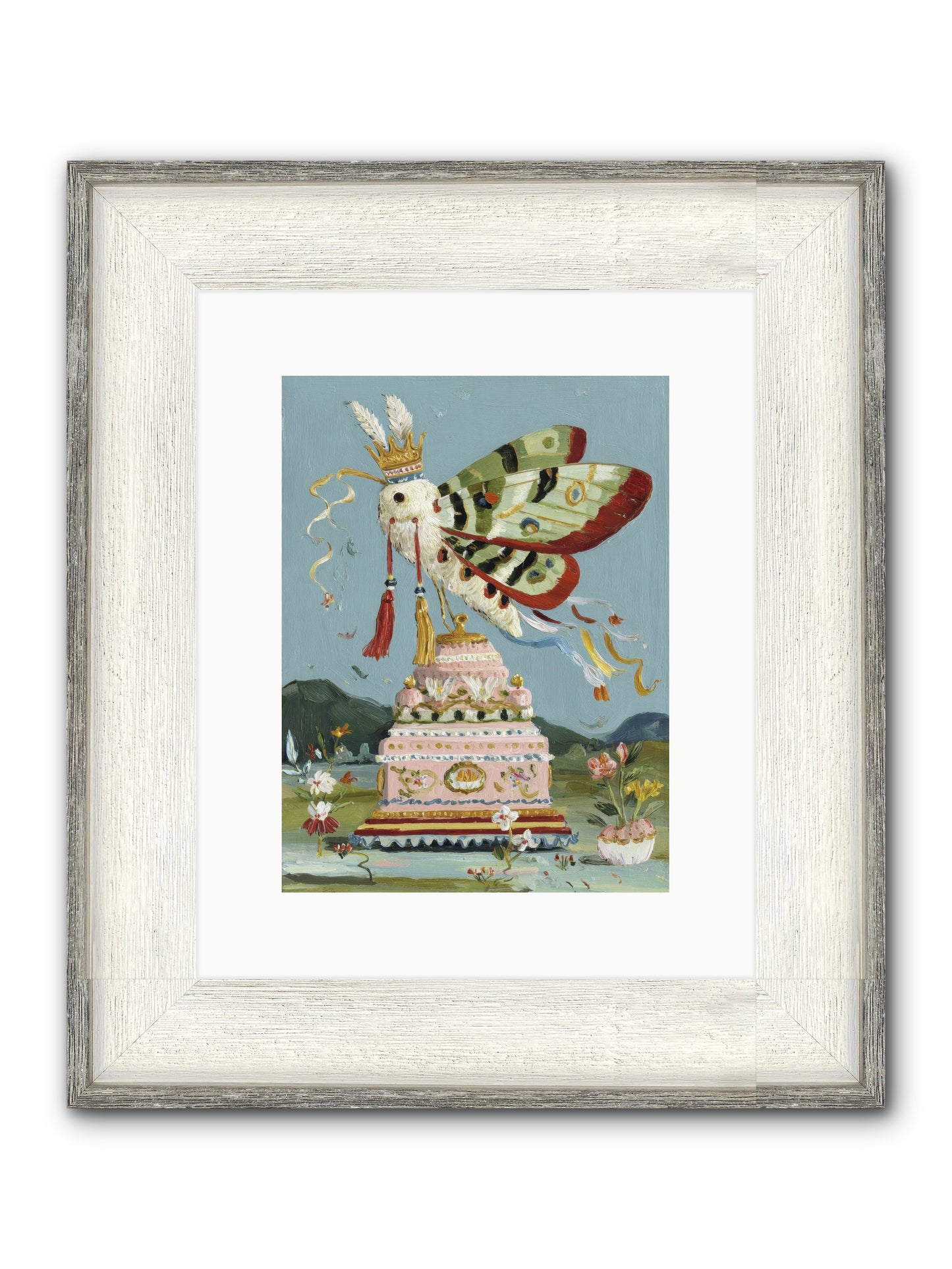 When Joy Came To Visit Framed Print - Driftwood White 9x12