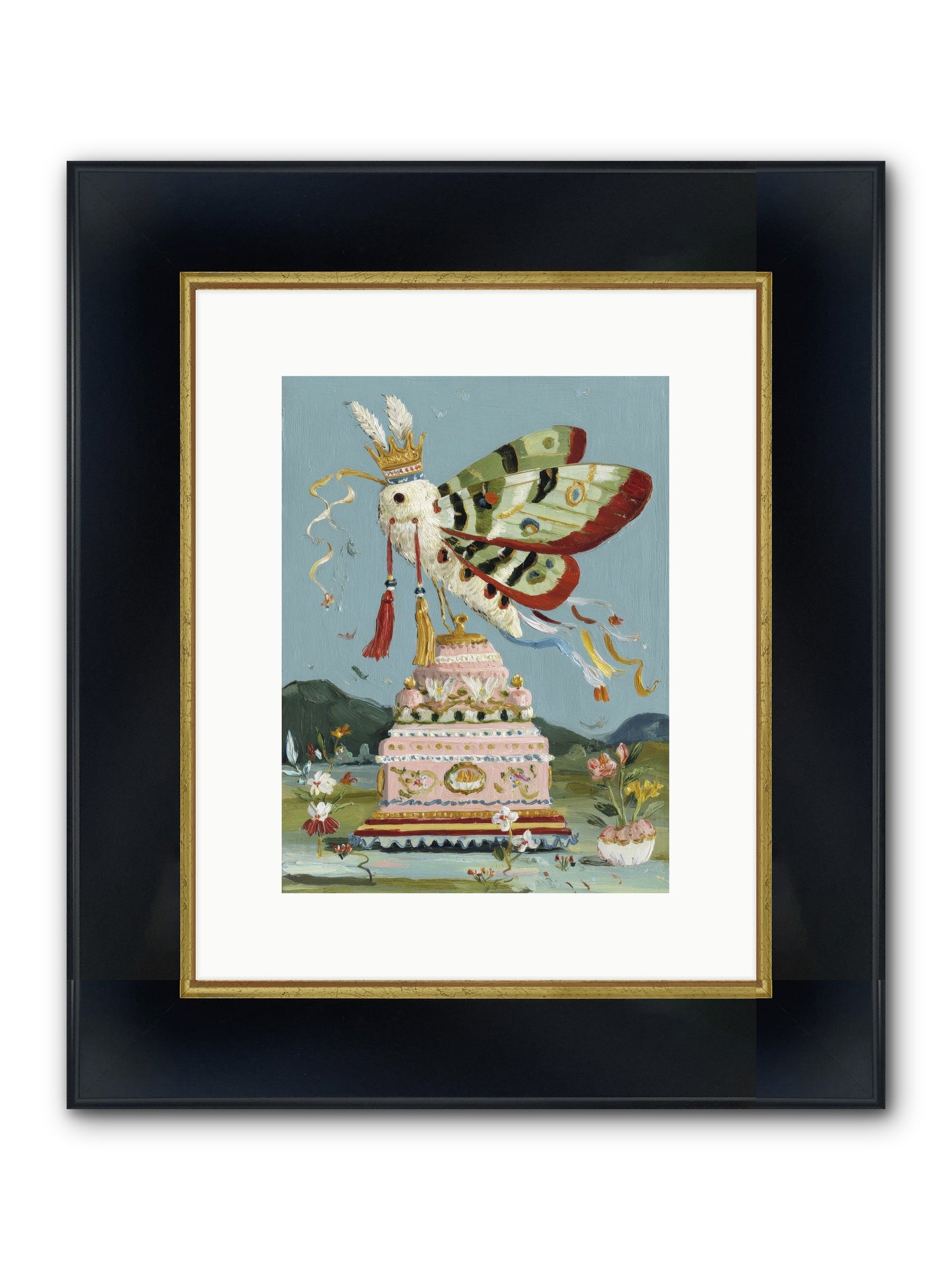 When Joy Came To Visit Framed Print - Wide Black w/Gold 9x12