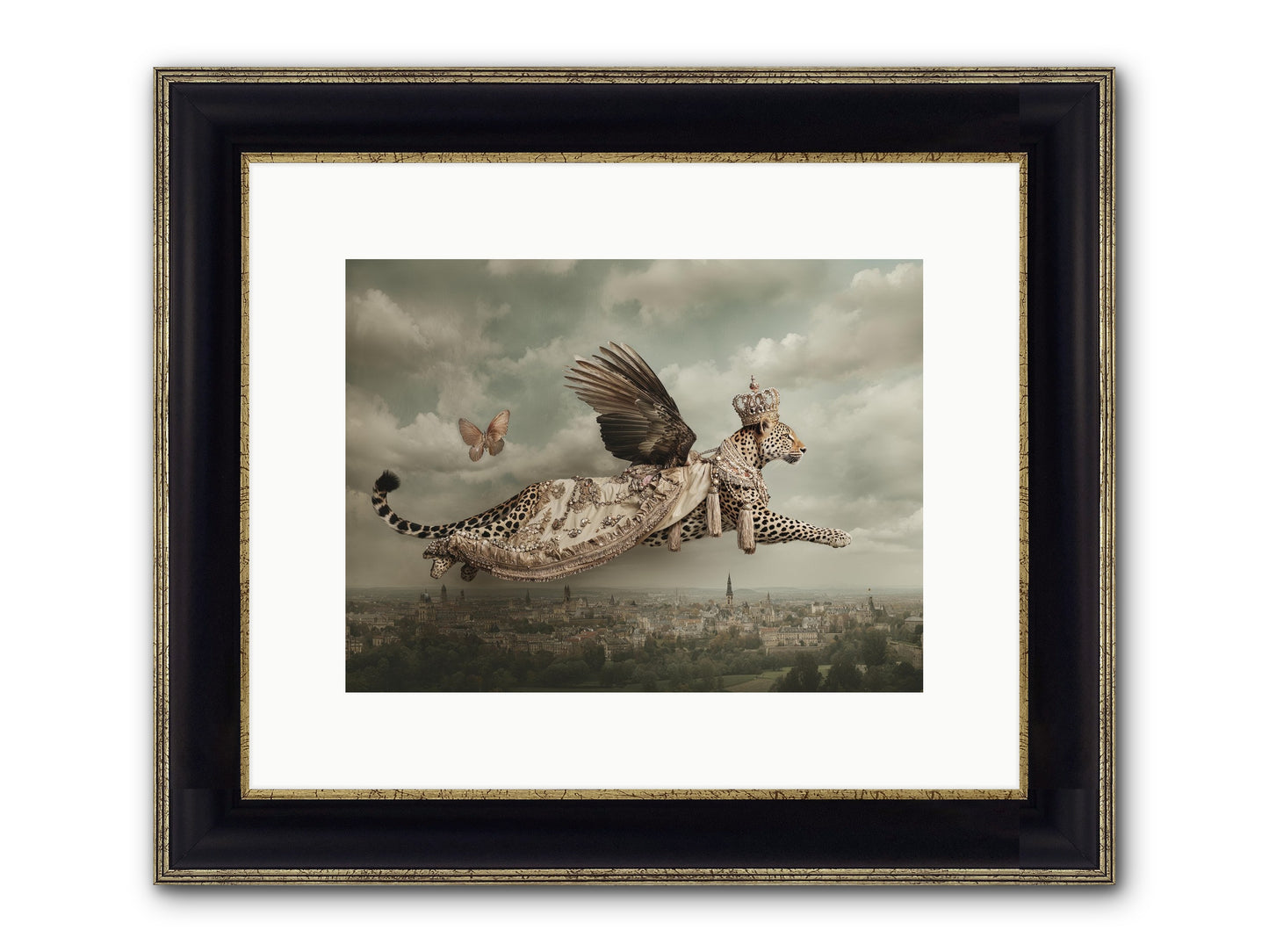 When Lilacs Remembered Framed Print - Black & Gold 12x9