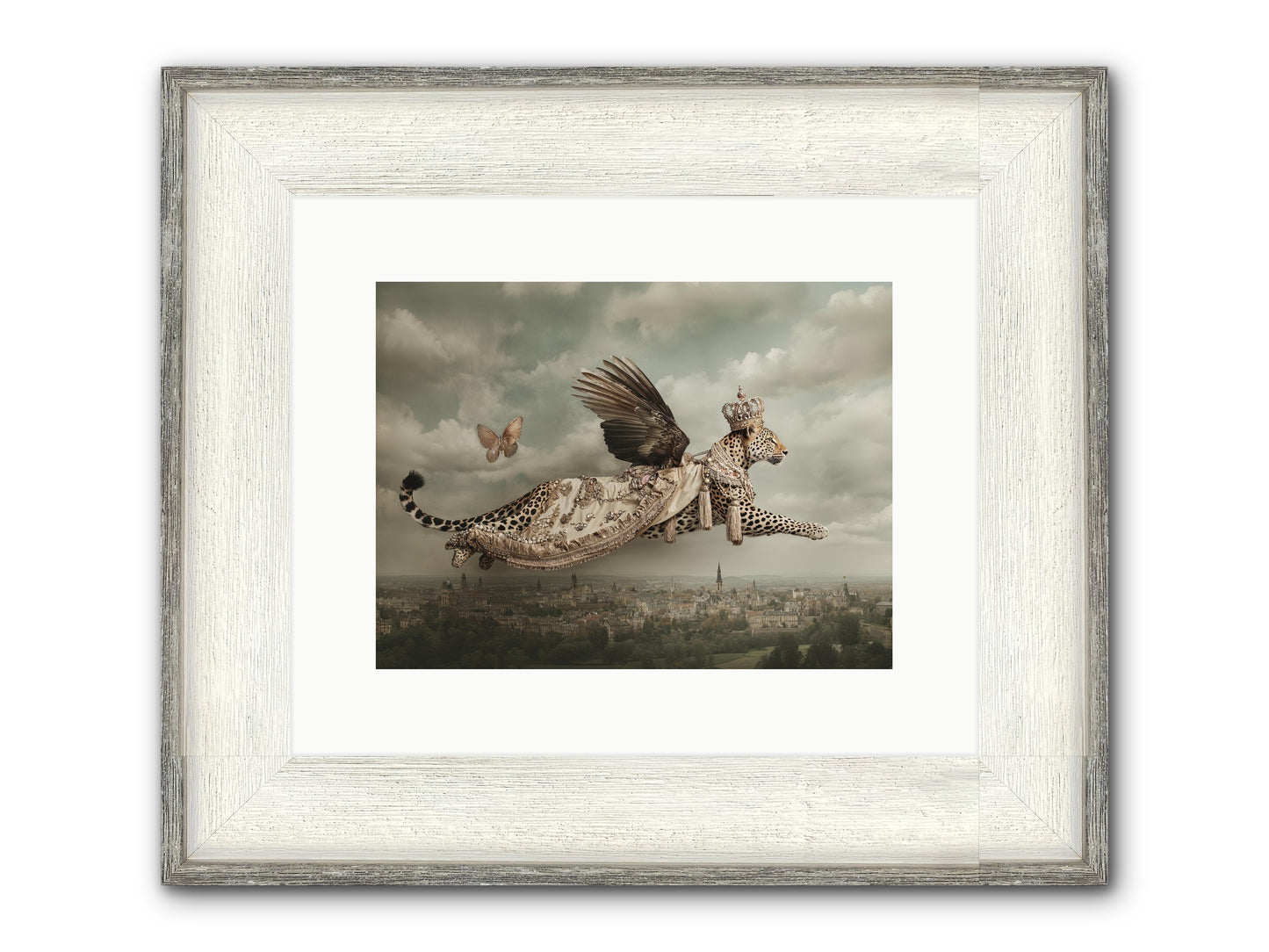 When Lilacs Remembered Framed Print - Driftwood White 12x9