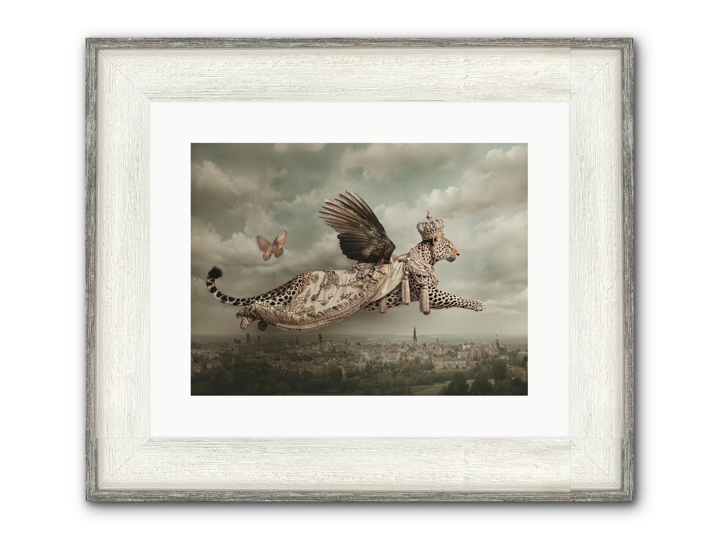 When Lilacs Remembered Framed Print - Driftwood White 16x12
