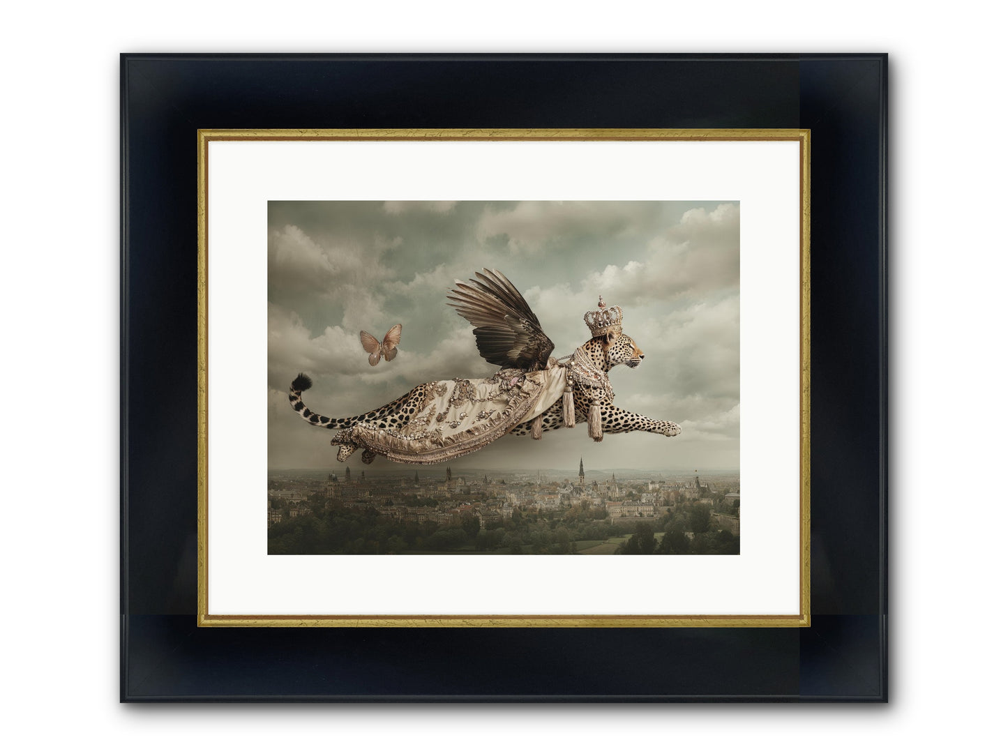 When Lilacs Remembered Framed Print - Wide Black w/Gold 16x12