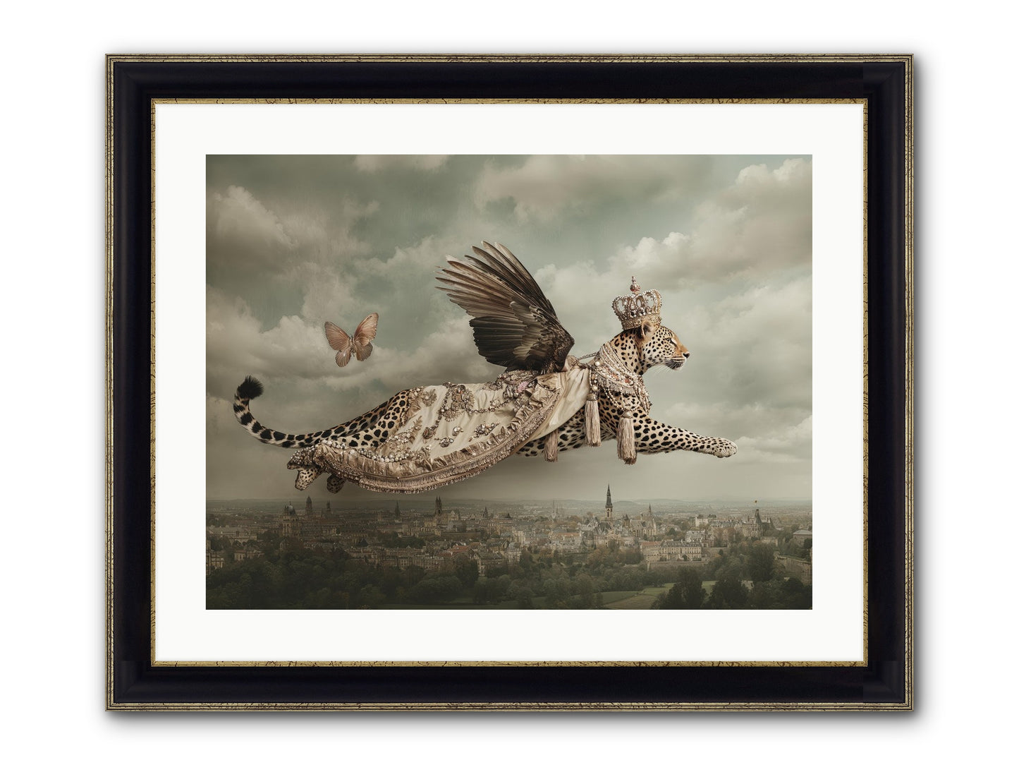 When Lilacs Remembered Framed Print - Black & Gold 24x18