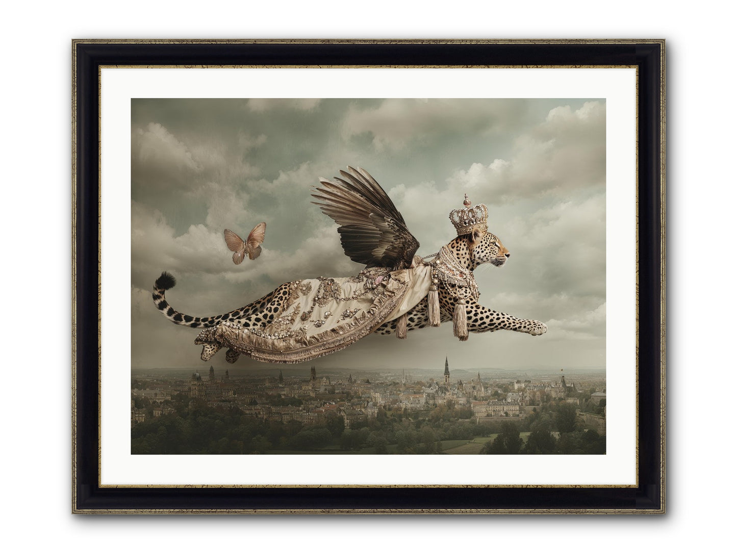 When Lilacs Remembered Framed Print - Black & Gold 32x24