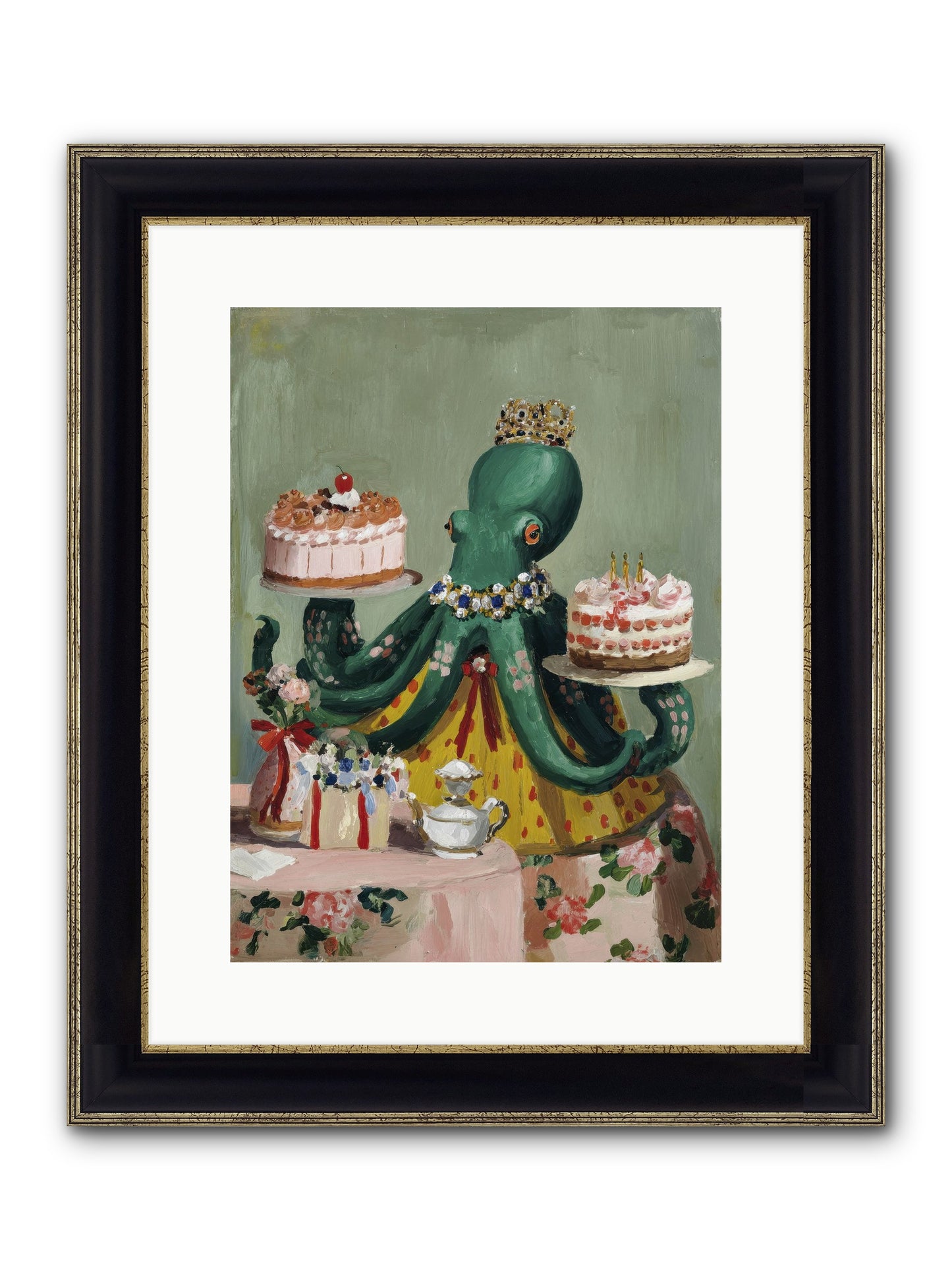 When Love Takes Form Framed Print - Black & Gold 12x16