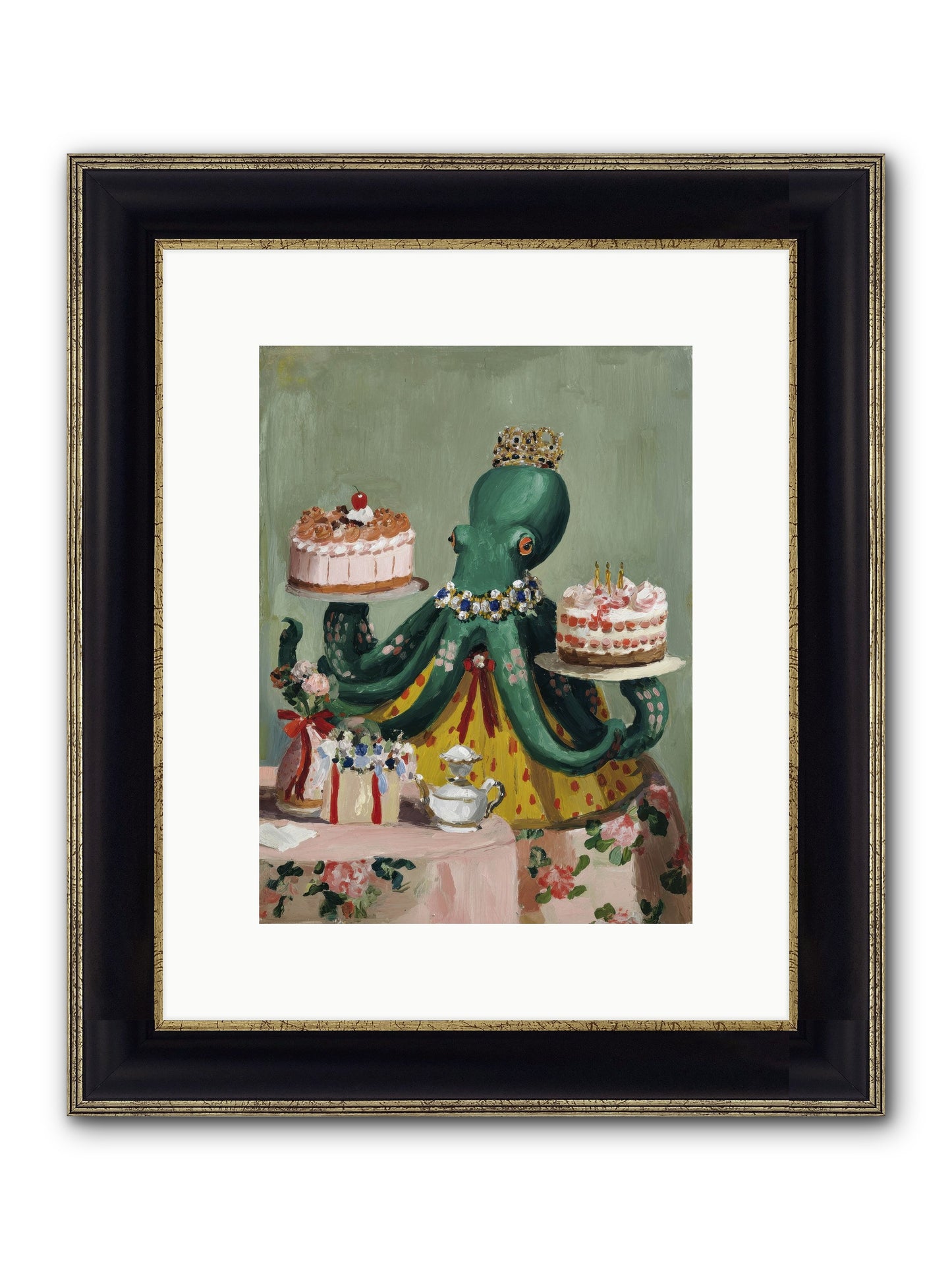 When Love Takes Form Framed Print - Black & Gold 9x12