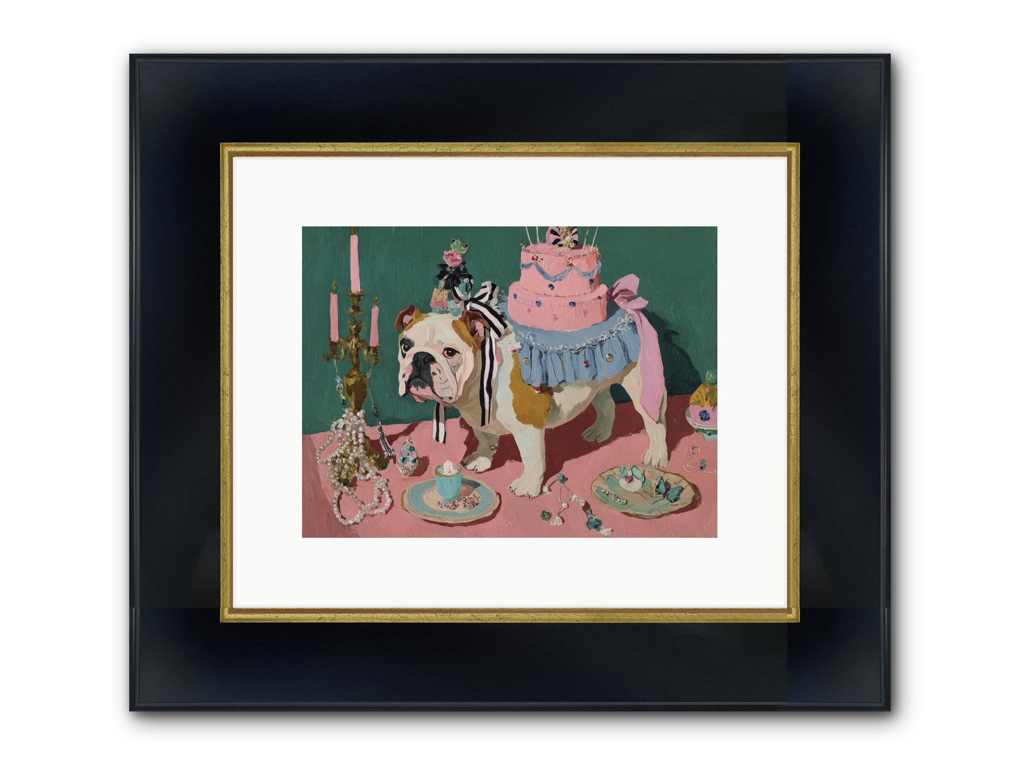 When Magic Stopped By Framed Print - Wide Black w/Gold 12x9