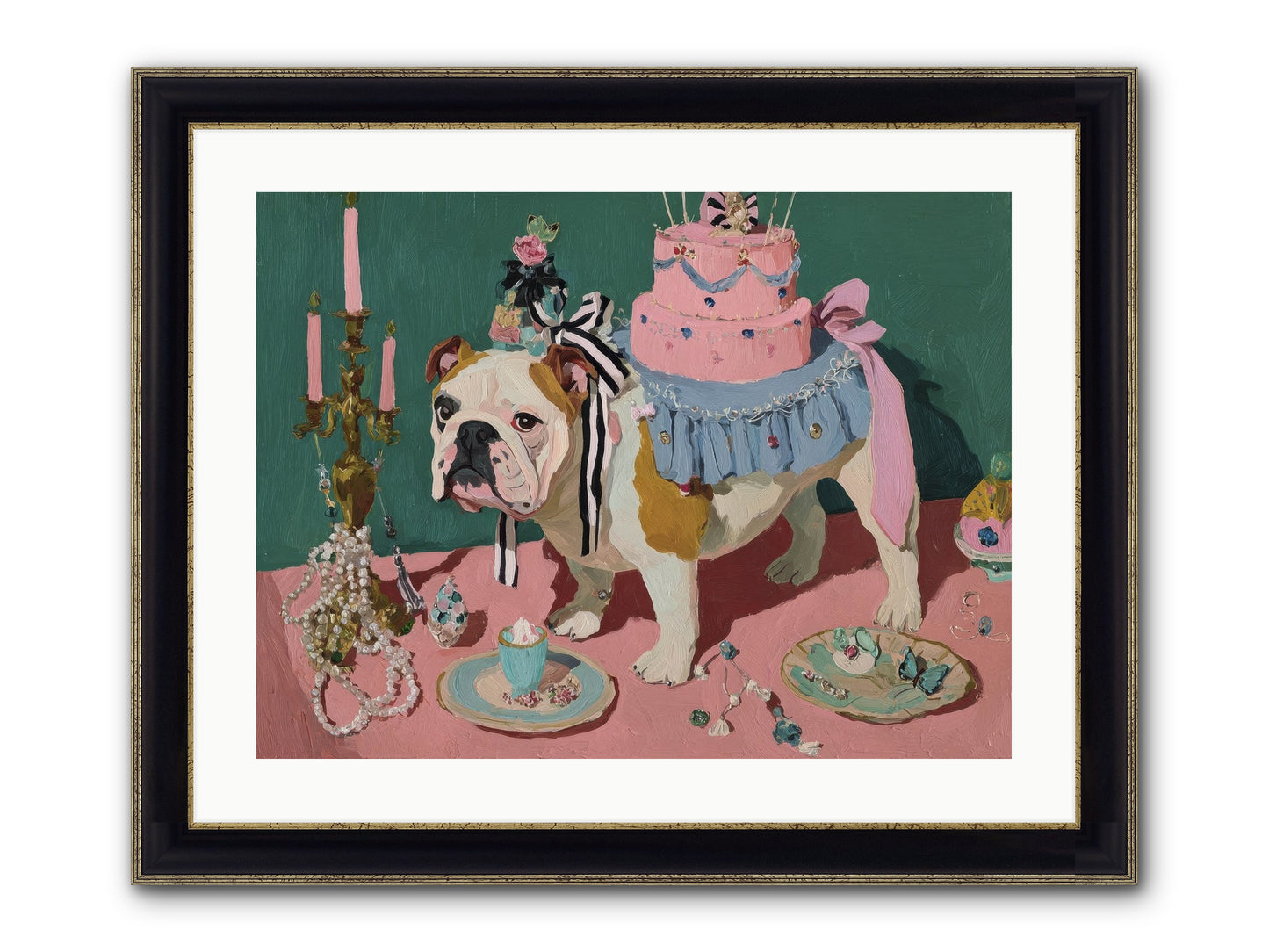 When Magic Stopped By Framed Print - Black & Gold 24x18