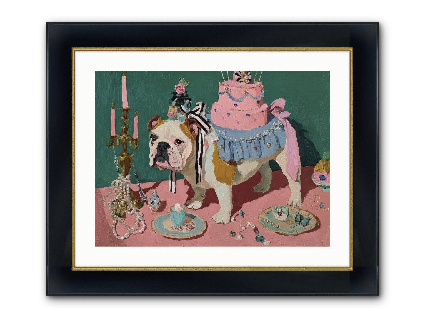 When Magic Stopped By Framed Print - Wide Black w/Gold 24x18