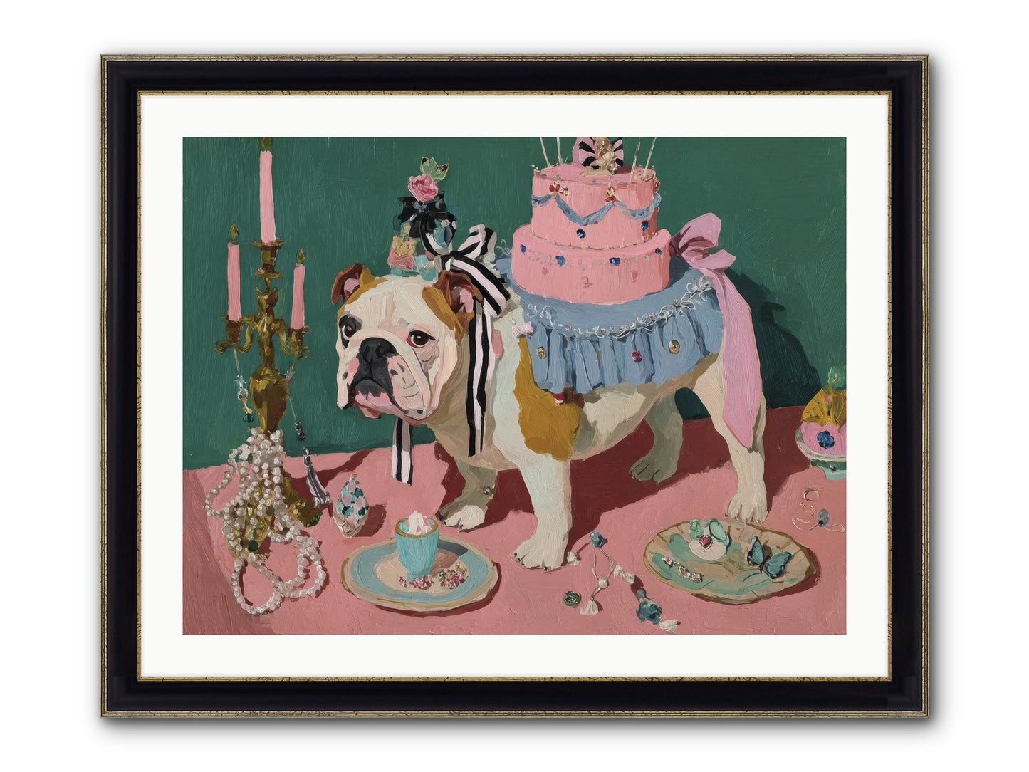 When Magic Stopped By Framed Print - Black & Gold 32x24