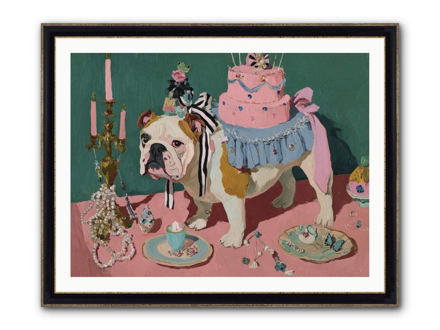 When Magic Stopped By Framed Print - Black & Gold 40x30