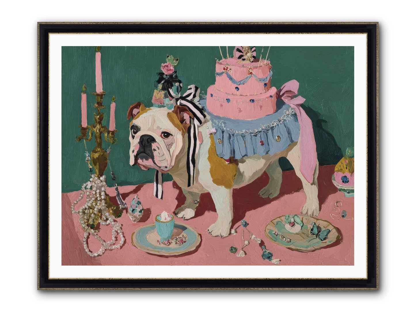 When Magic Stopped By Framed Print - Black & Gold 48x36