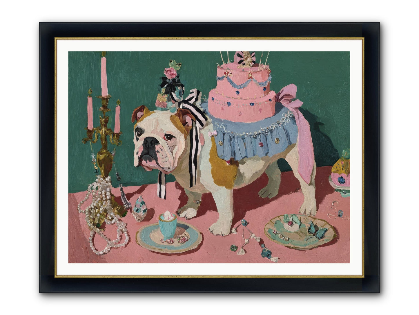 When Magic Stopped By Framed Print - Wide Black w/Gold 48x36