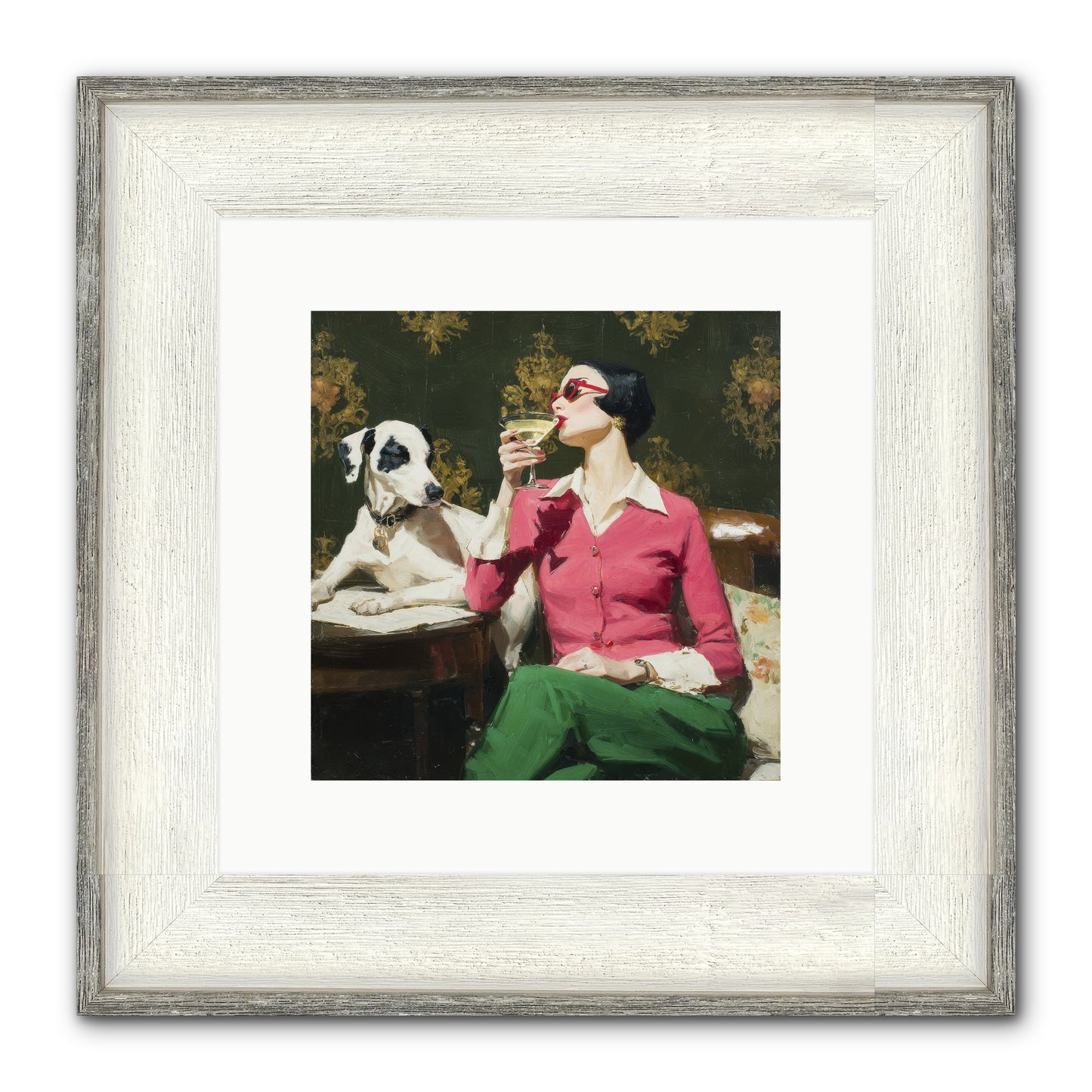 When Magnolias Bloomed Framed Print - Driftwood White 10x10