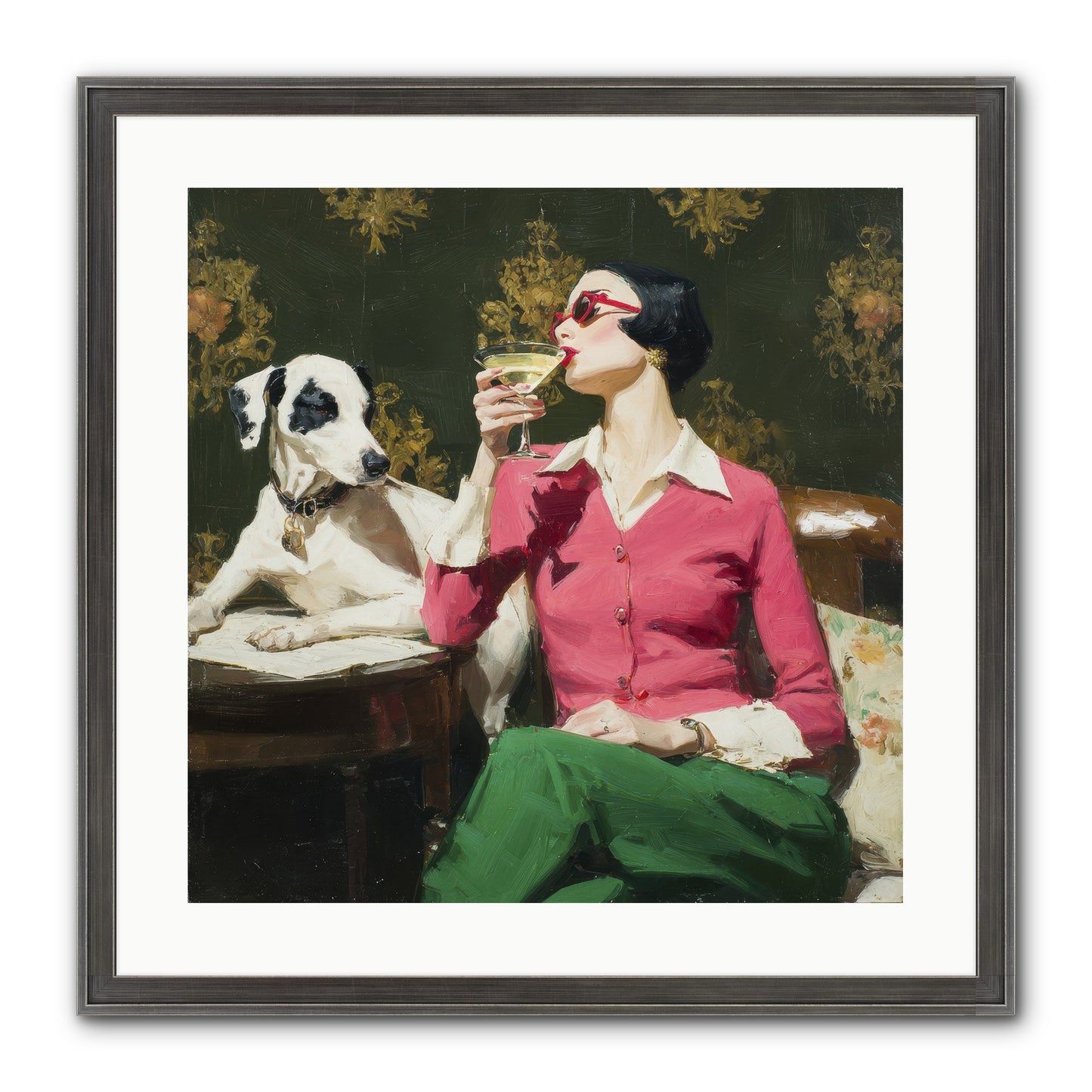 When Magnolias Bloomed Framed Print - Slimwoods Black/Silver 20x20