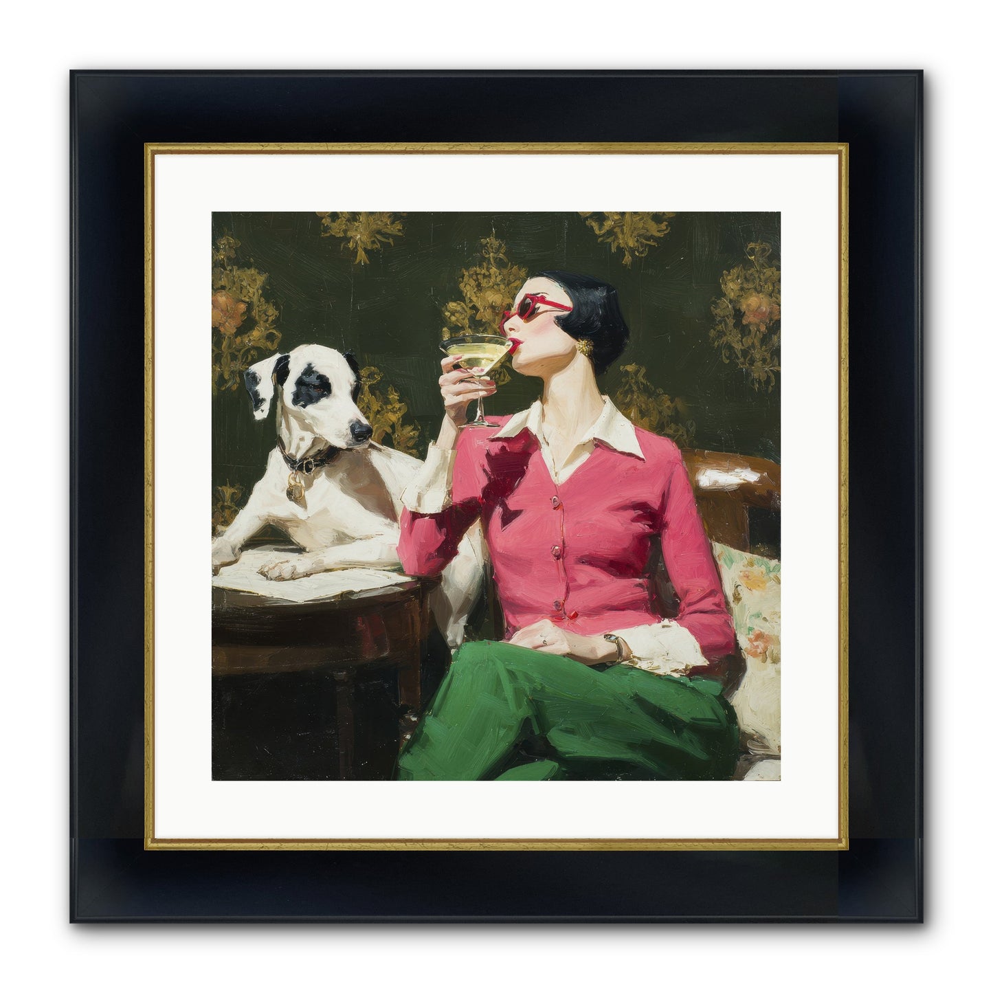 When Magnolias Bloomed Framed Print - Wide Black w/Gold 20x20