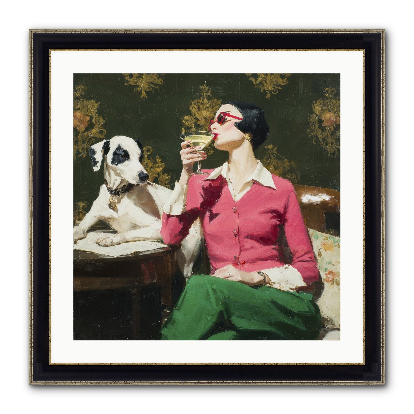 When Magnolias Bloomed Framed Print - Black & Gold 24x24