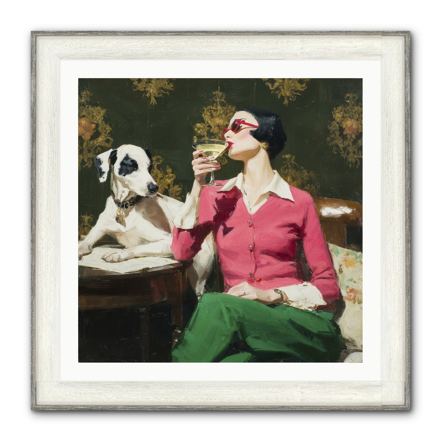 When Magnolias Bloomed Framed Print - Driftwood White 30x30